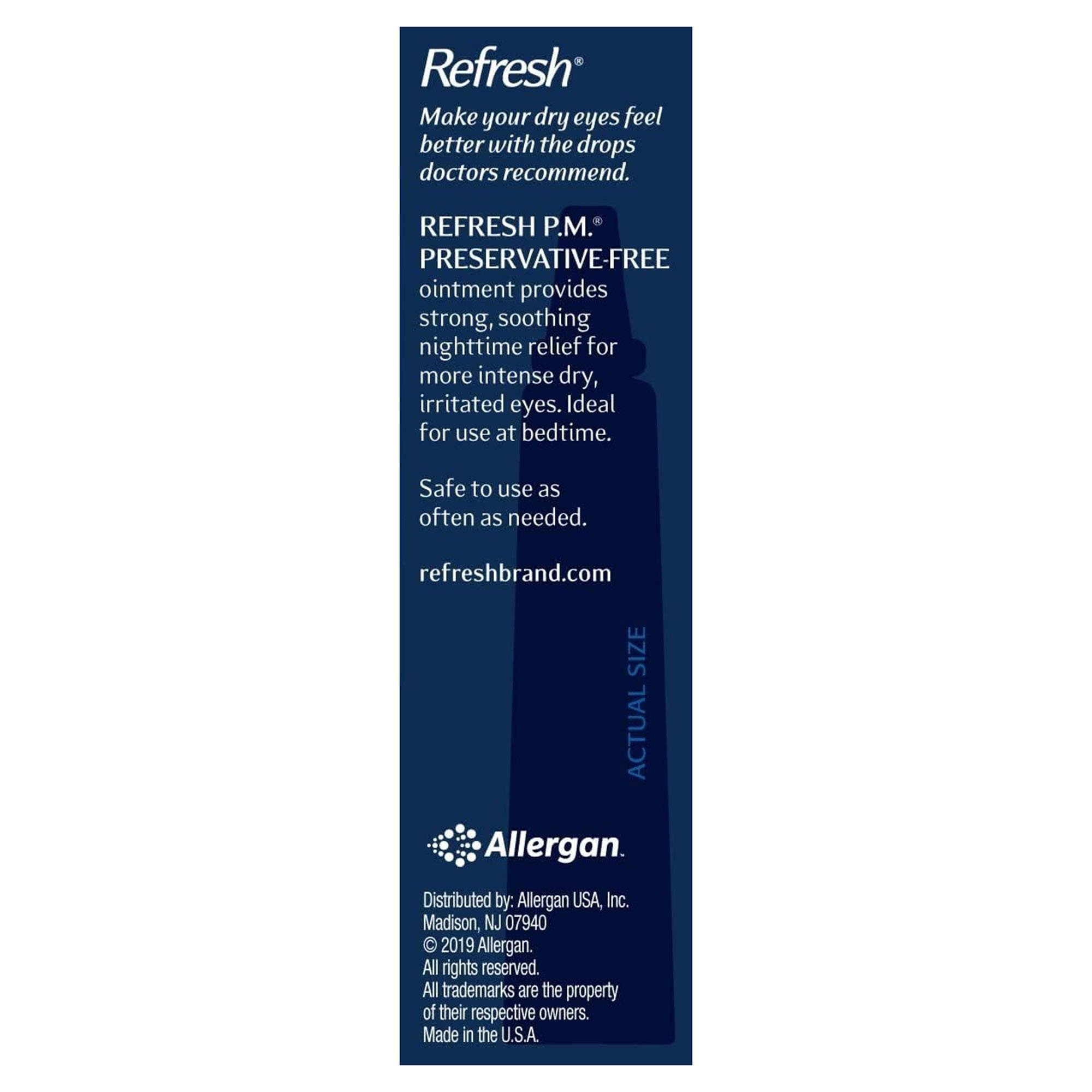 Refresh P.M.® Lubricant Eye Ointment, 0.12-ounce Dropper Bottle - Image 5