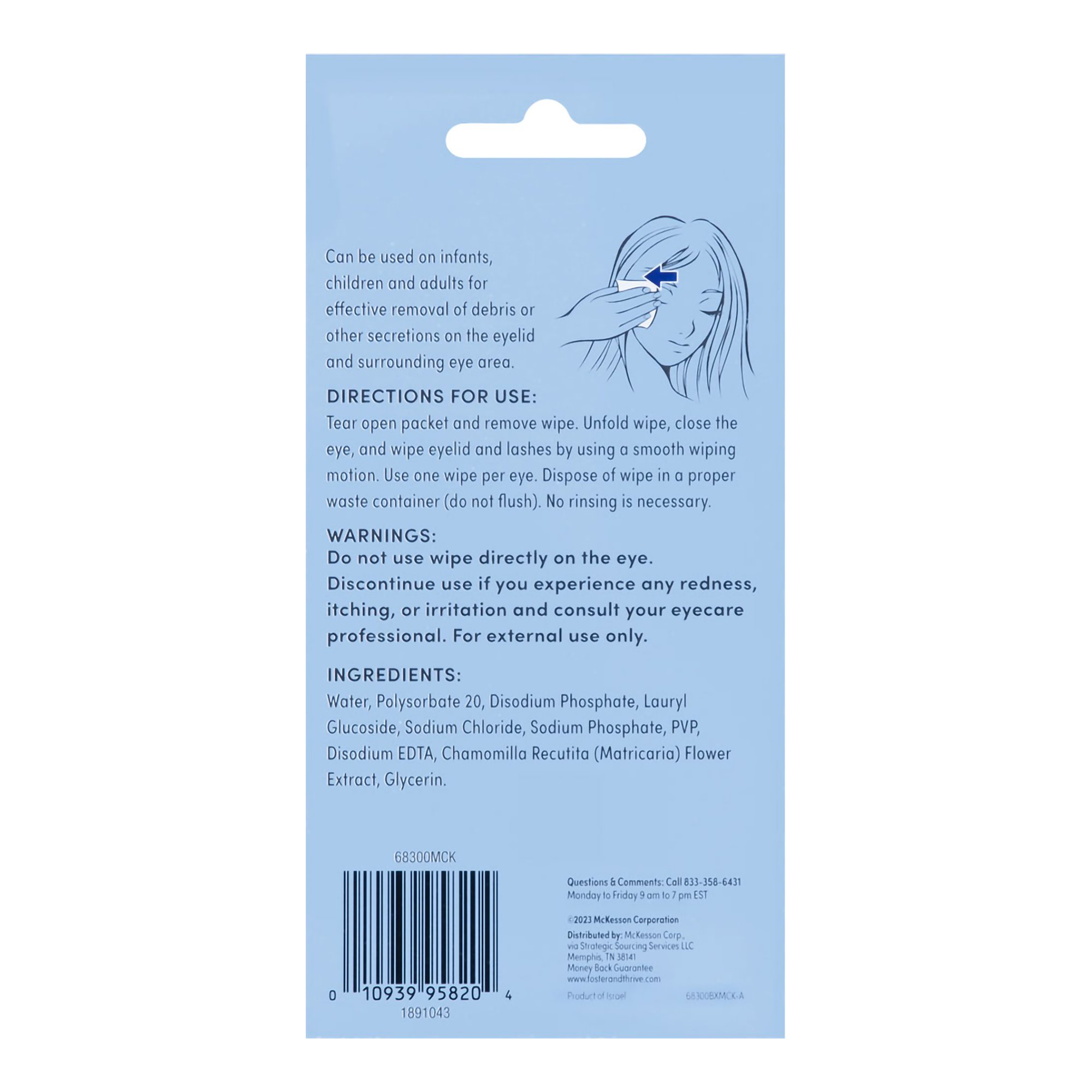 Foster & Thrive™ Rinse-Free Eyelid Wipes - Image 2