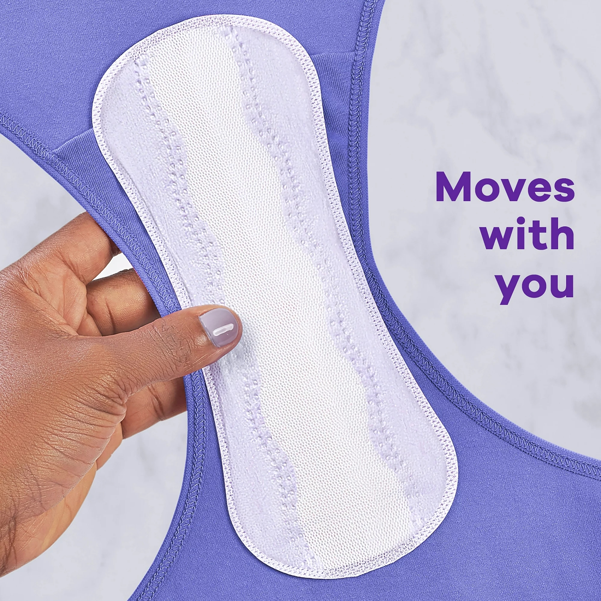 Always Xtra Protection Anti-Bunch Liners, Long, Unscented - Image 3