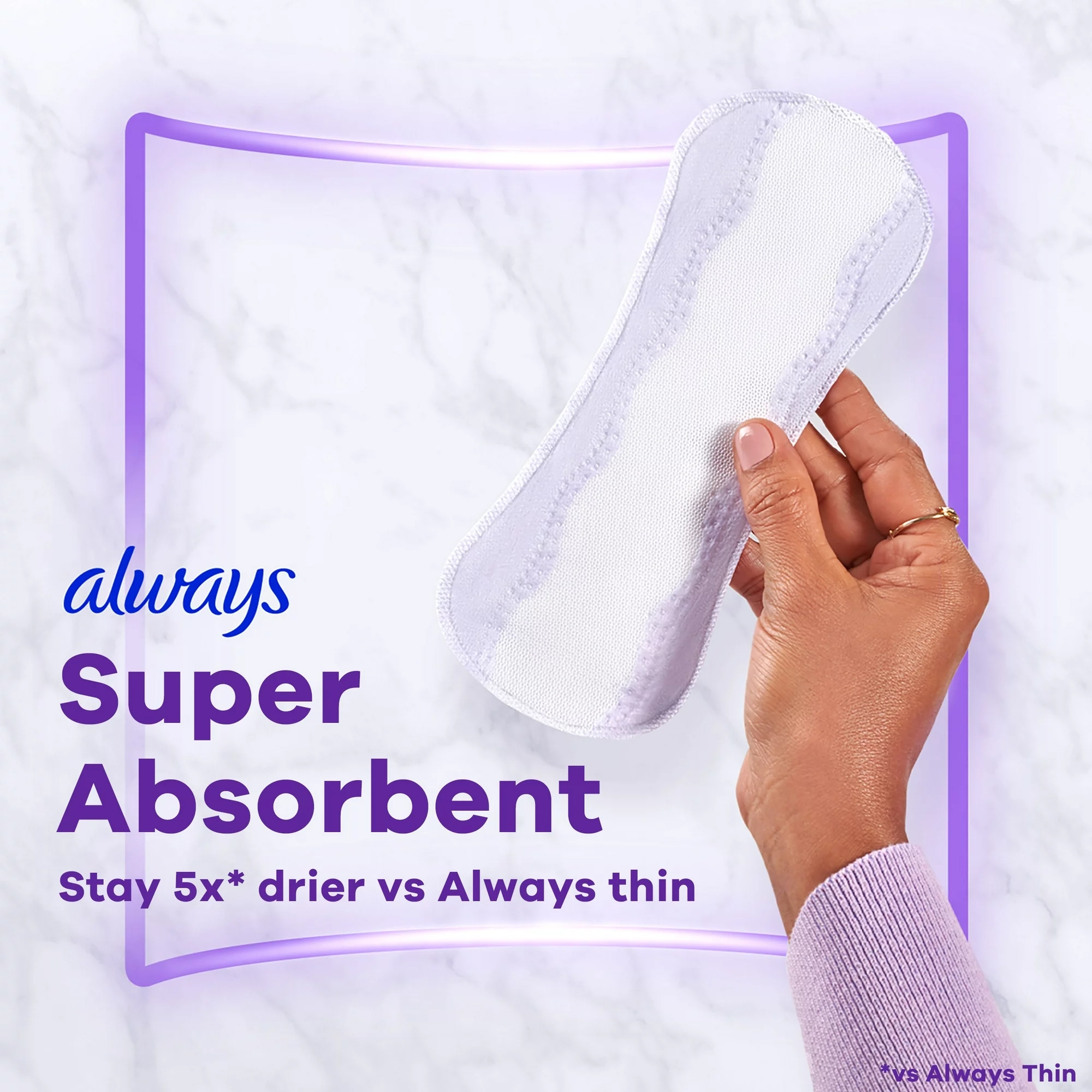 Always Xtra Protection Anti-Bunch Liners, Long, Unscented - Image 4