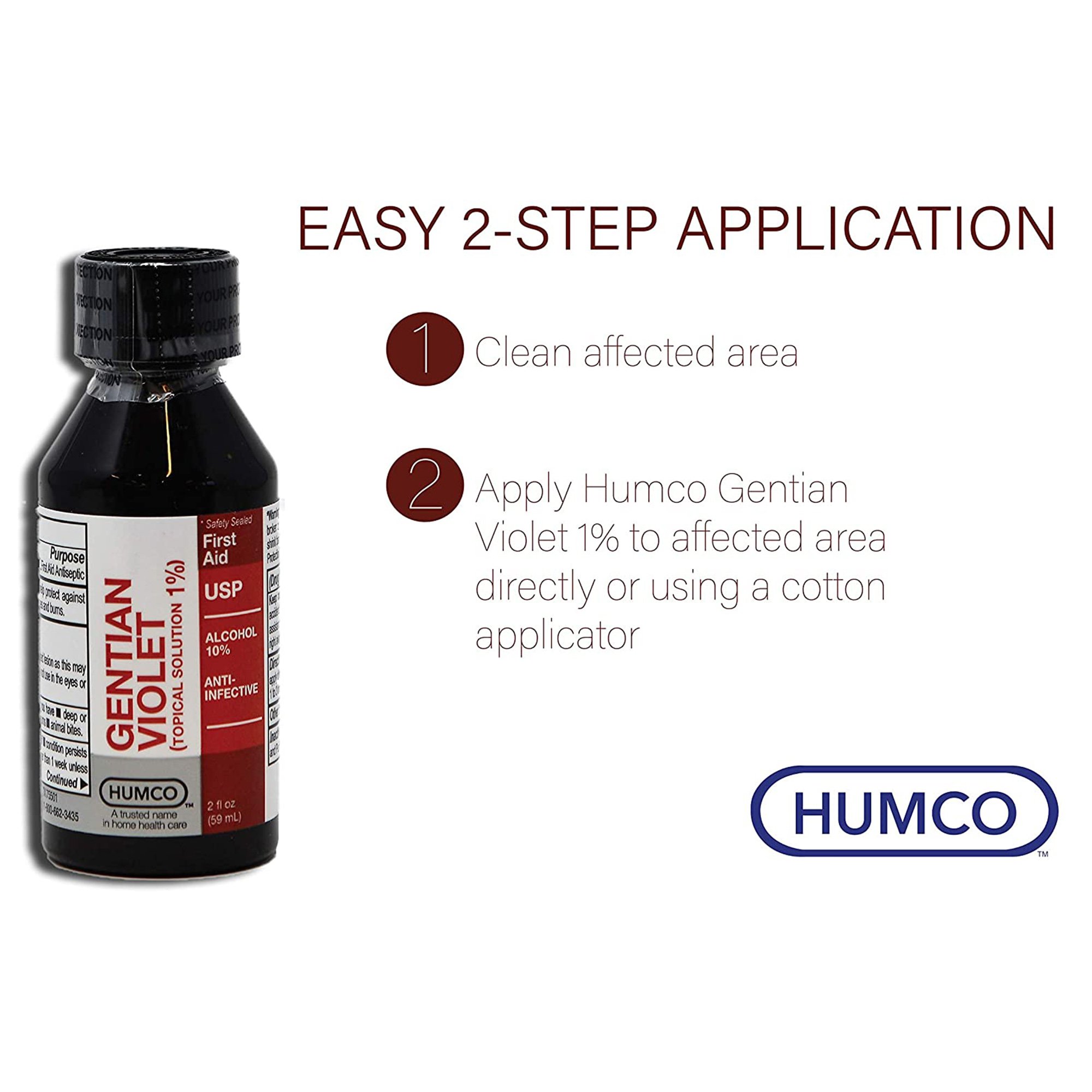 Humco Gentian Violet First Aid Antibiotic, 2-ounce Bottle - Image 3