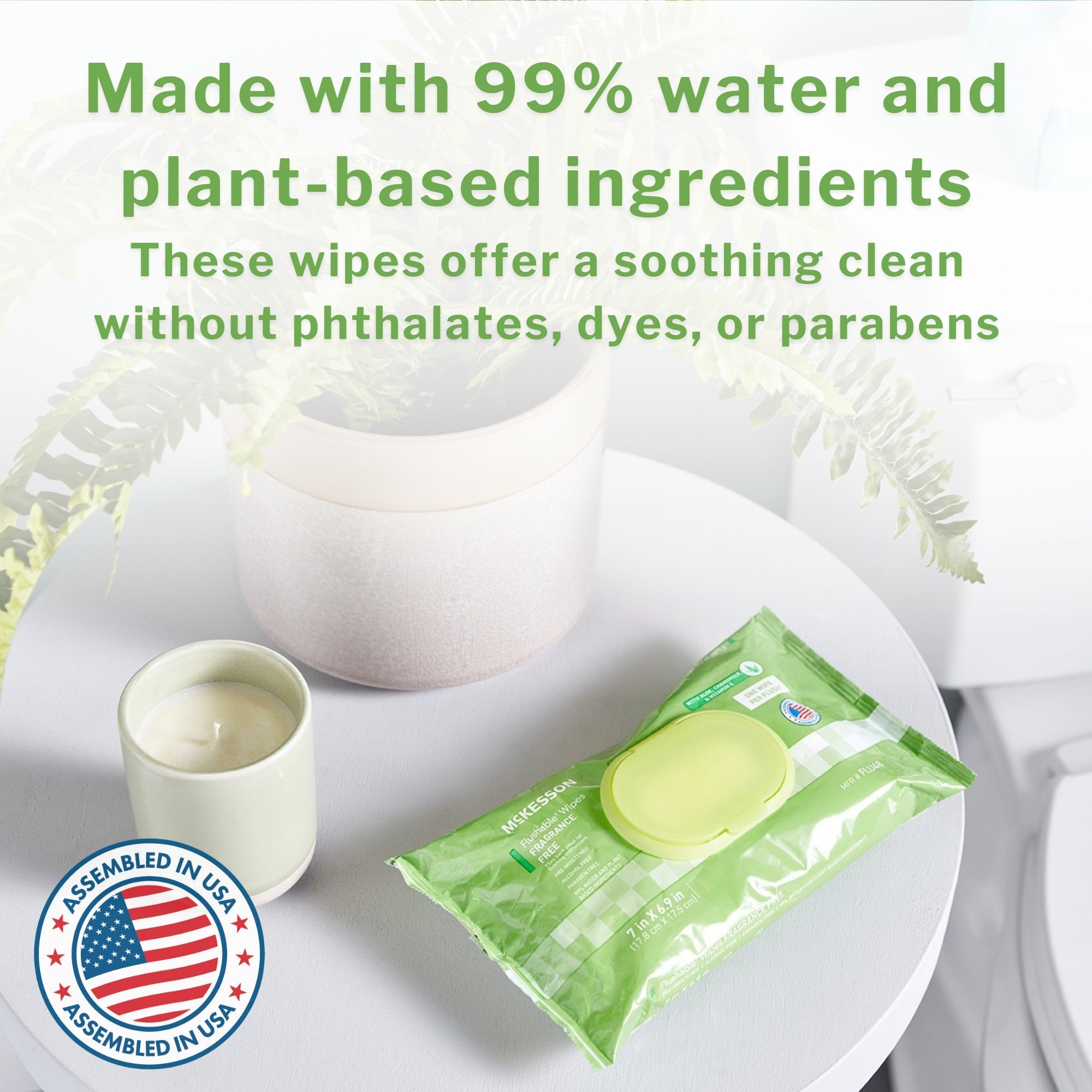 McKesson Flushable* Wet Wipes - Scented, 48 Wet Wipes per Pack - Image 6