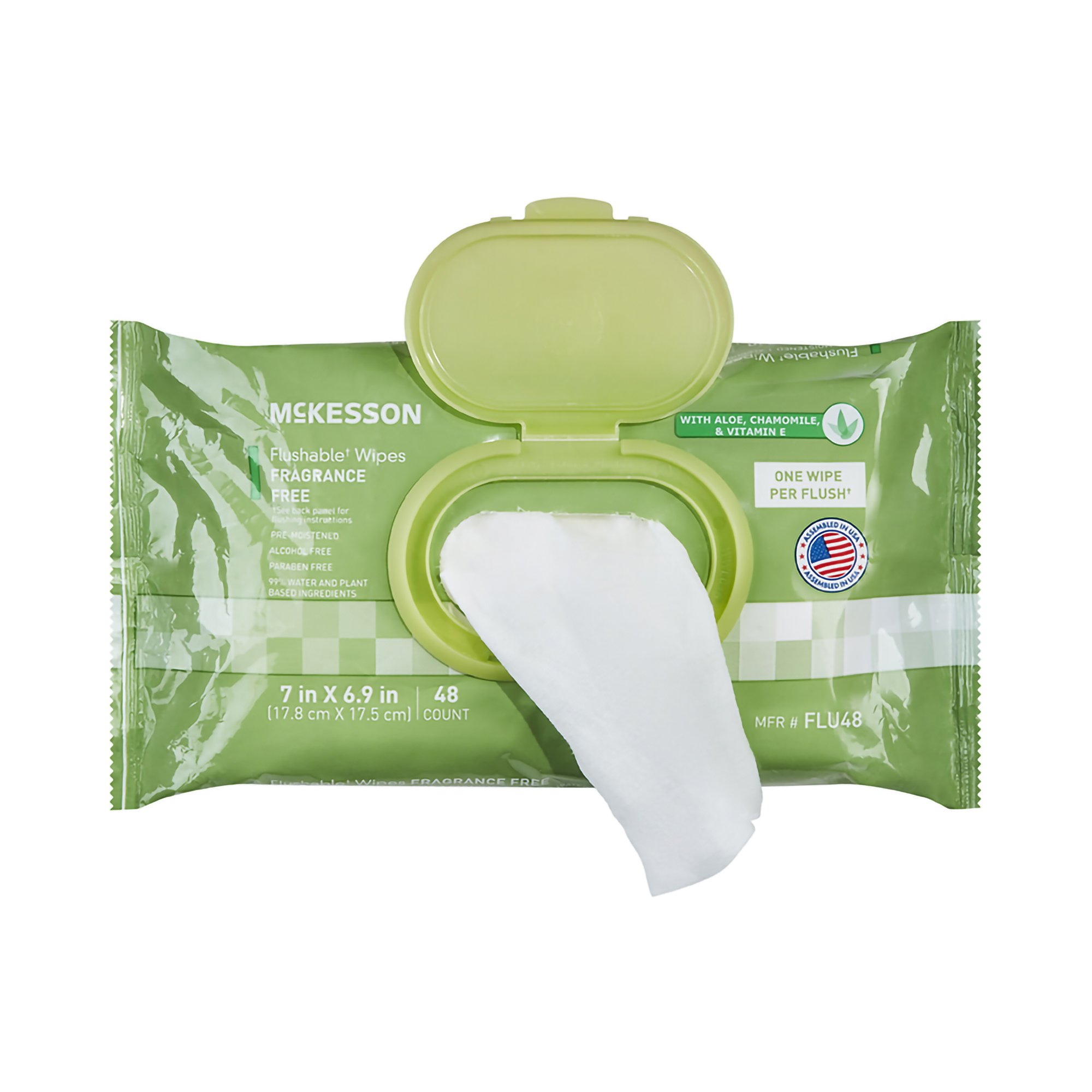 McKesson Flushable* Wet Wipes - Unscented, 48 Wet Wipes per Pack - Image 9