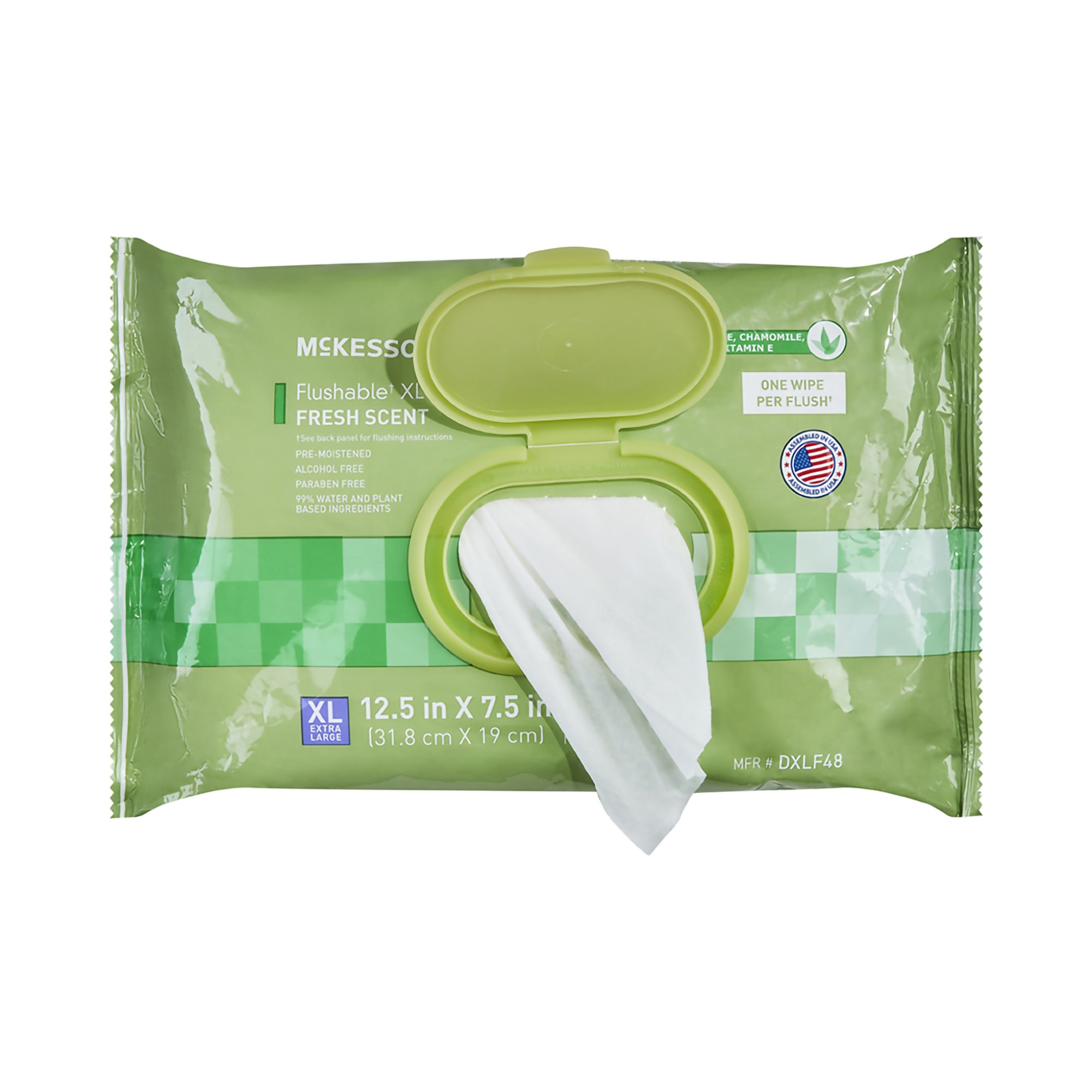 McKesson Flushable* Wet Wipes XL - Scented, 48 Wet Wipes per Pack - Image 9