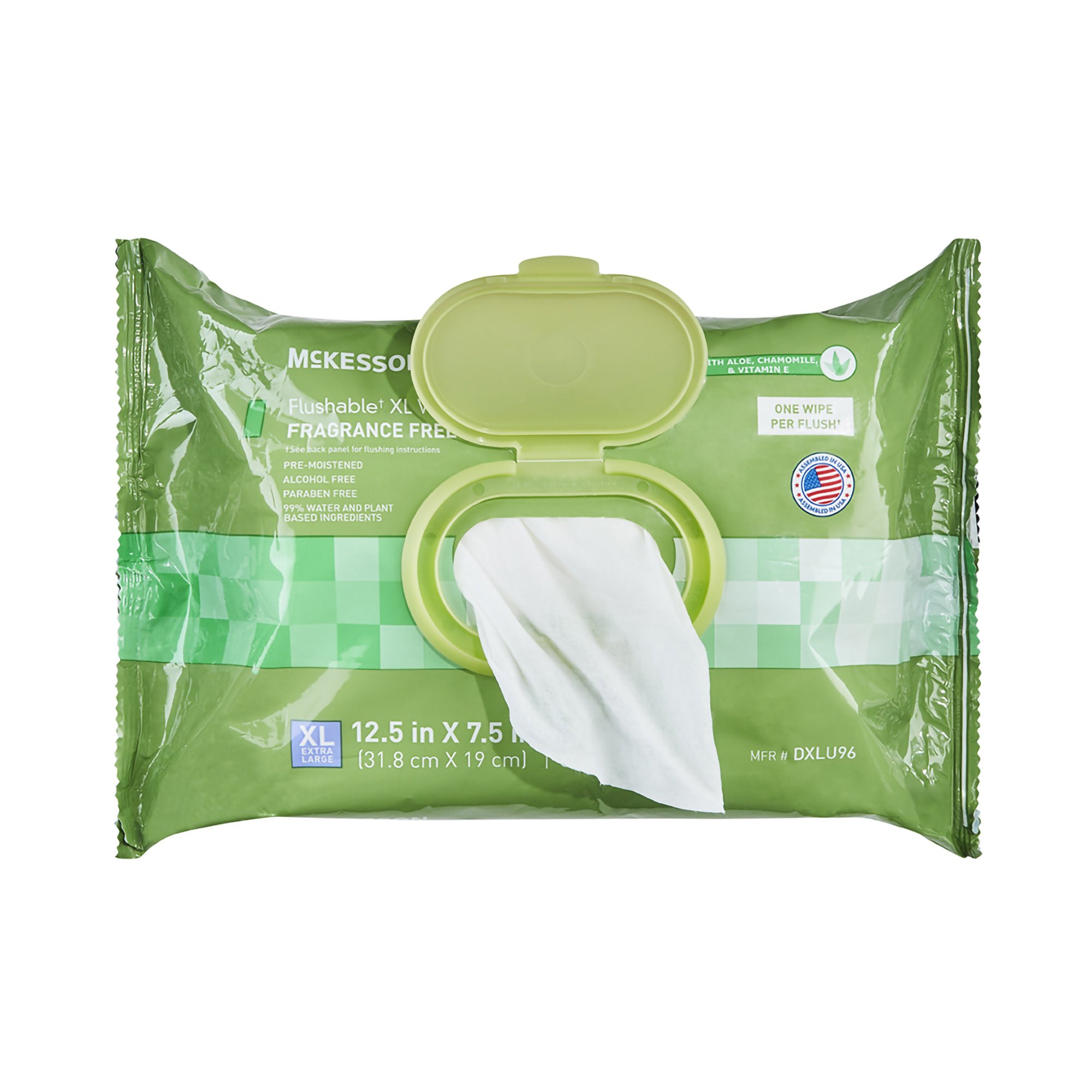 McKesson Flushable* Wet Wipes XL - Unscented, 96 Wet Wipes per Pack - Image 9