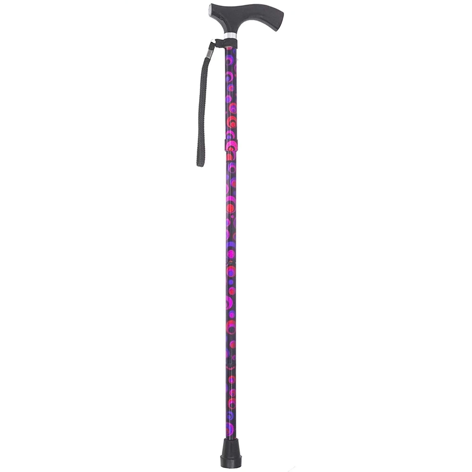 Switch Sticks® Folding Cane, Circle Print, 32 to 37 Inch Height