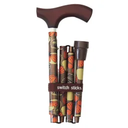 Switch Sticks® Folding Cane, Mimi Print, 32 to 37 Inch Height