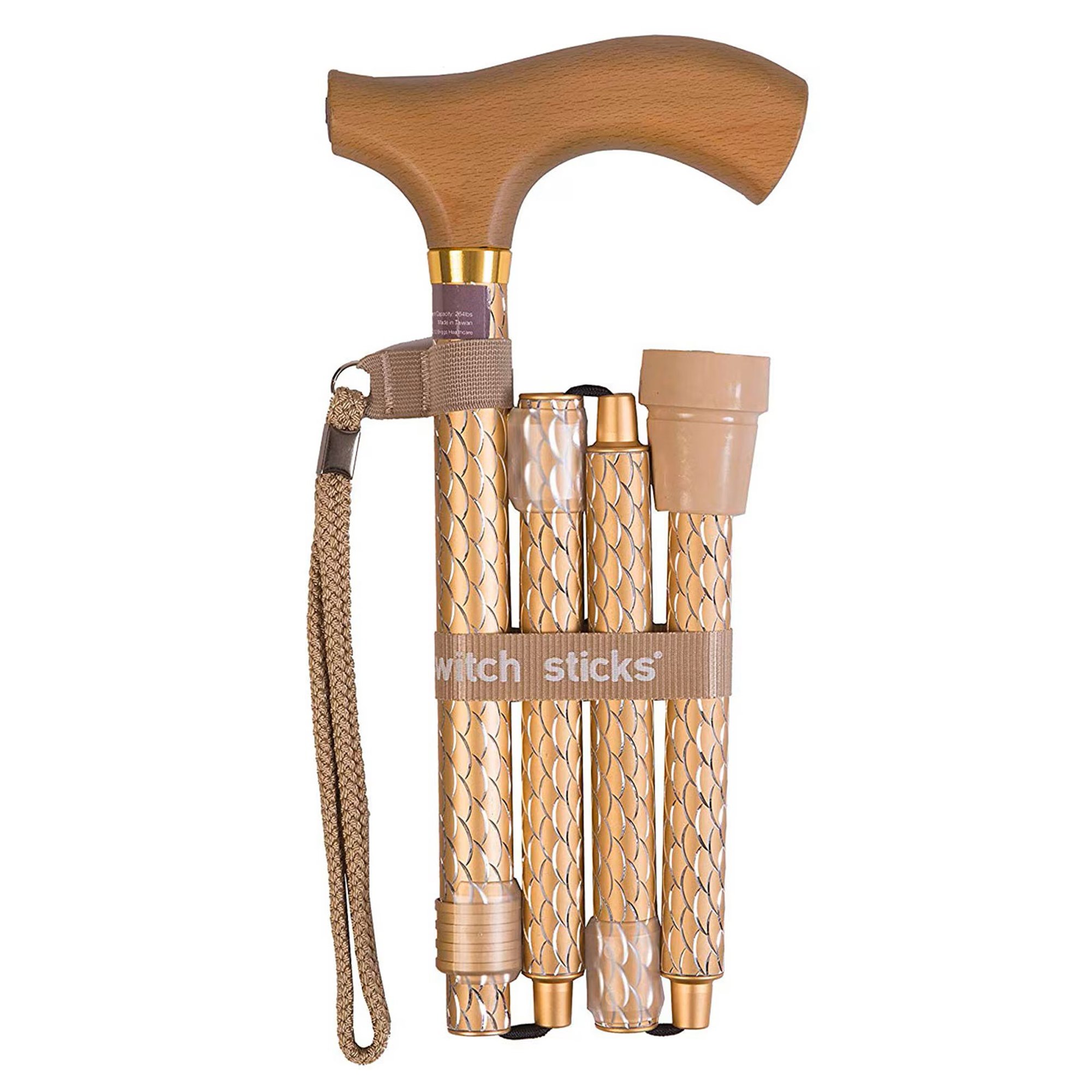 Switch Sticks® Folding Cane, Pearl Gold, 32 to 37 Inch Height - Image 3