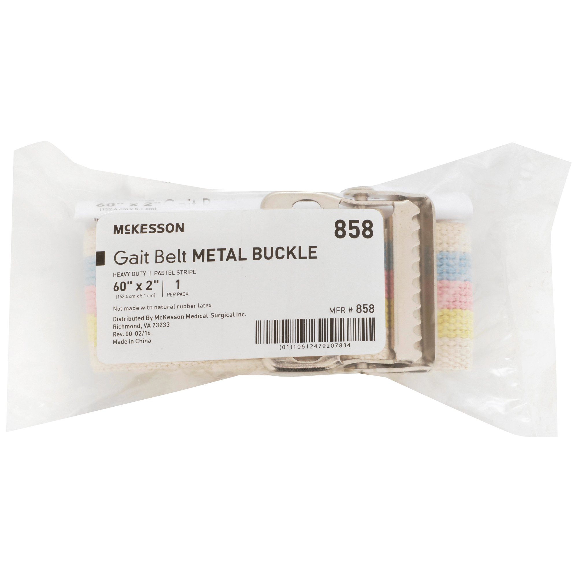 McKesson Pastel Stripe Gait Belt, 60 Inch - Image 2