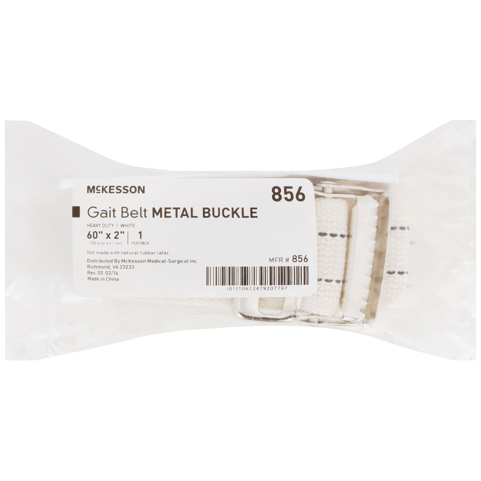 McKesson White Gait Belt, 60 Inch - Image 2
