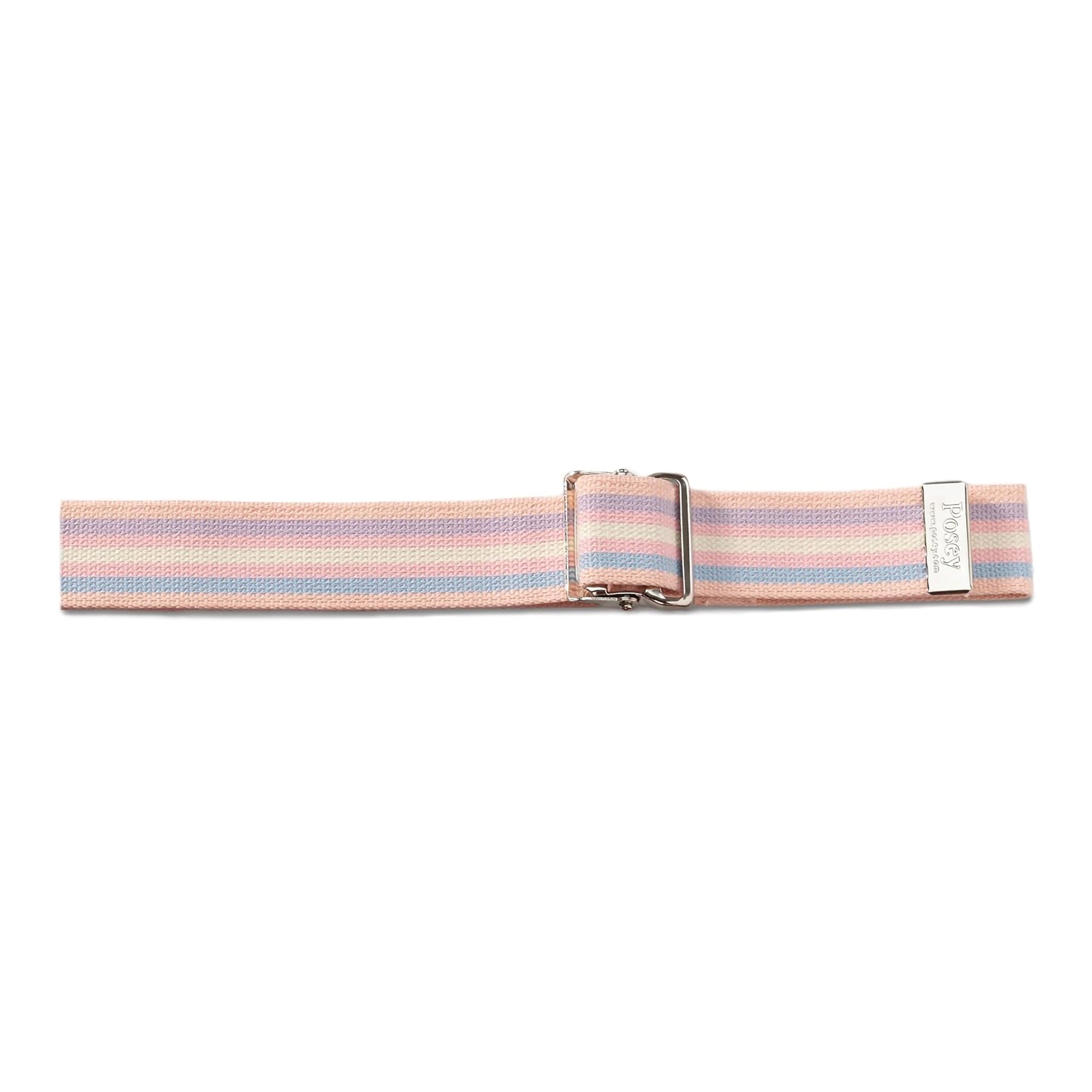 Posey® Gait Belt, Nickel Buckle, Pastel Striped, 54-Inch Length