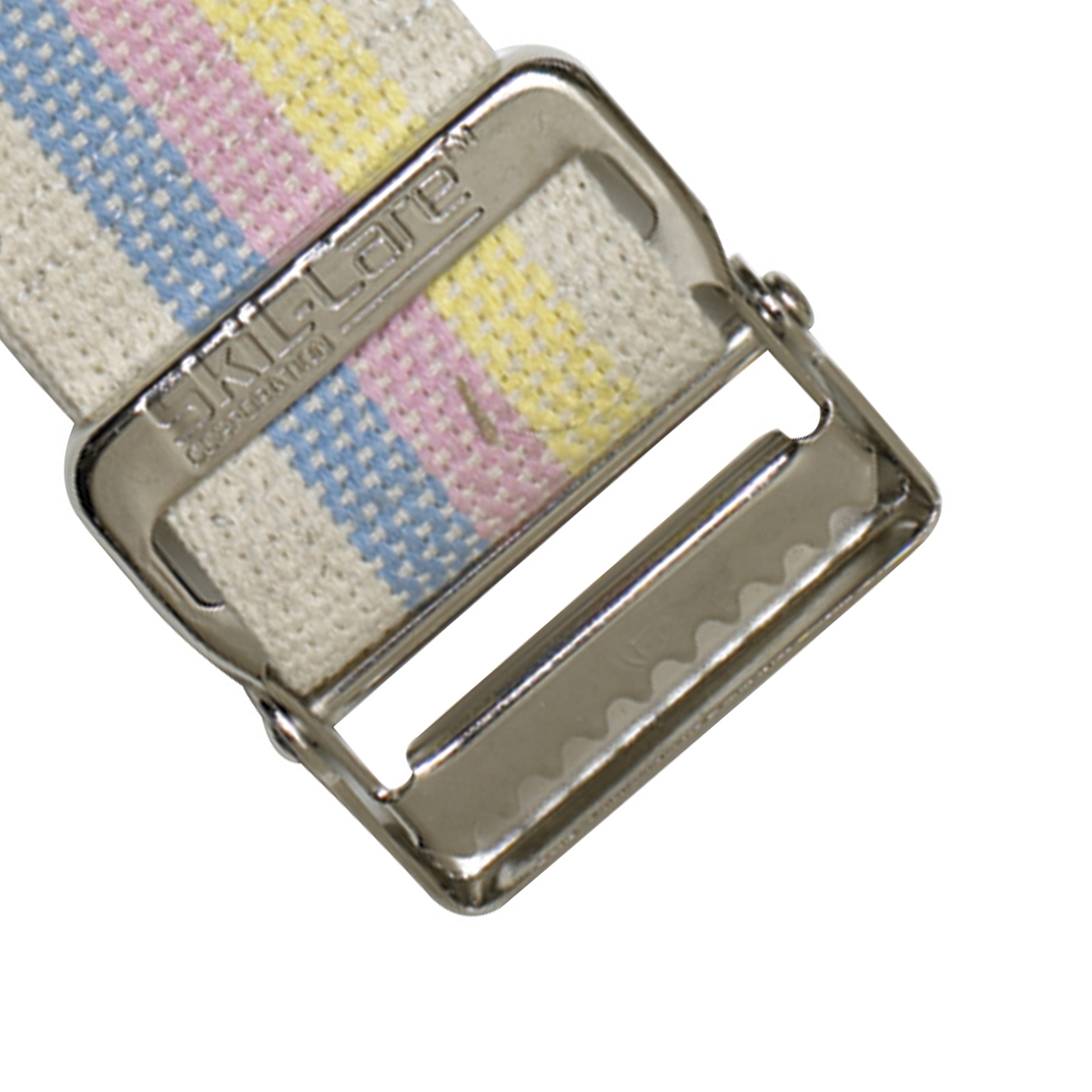 SkiL-Care™ Heavy-Duty Gait Belt with Metal Buckle, Pastel Stripes, 72 Inch - Image 2