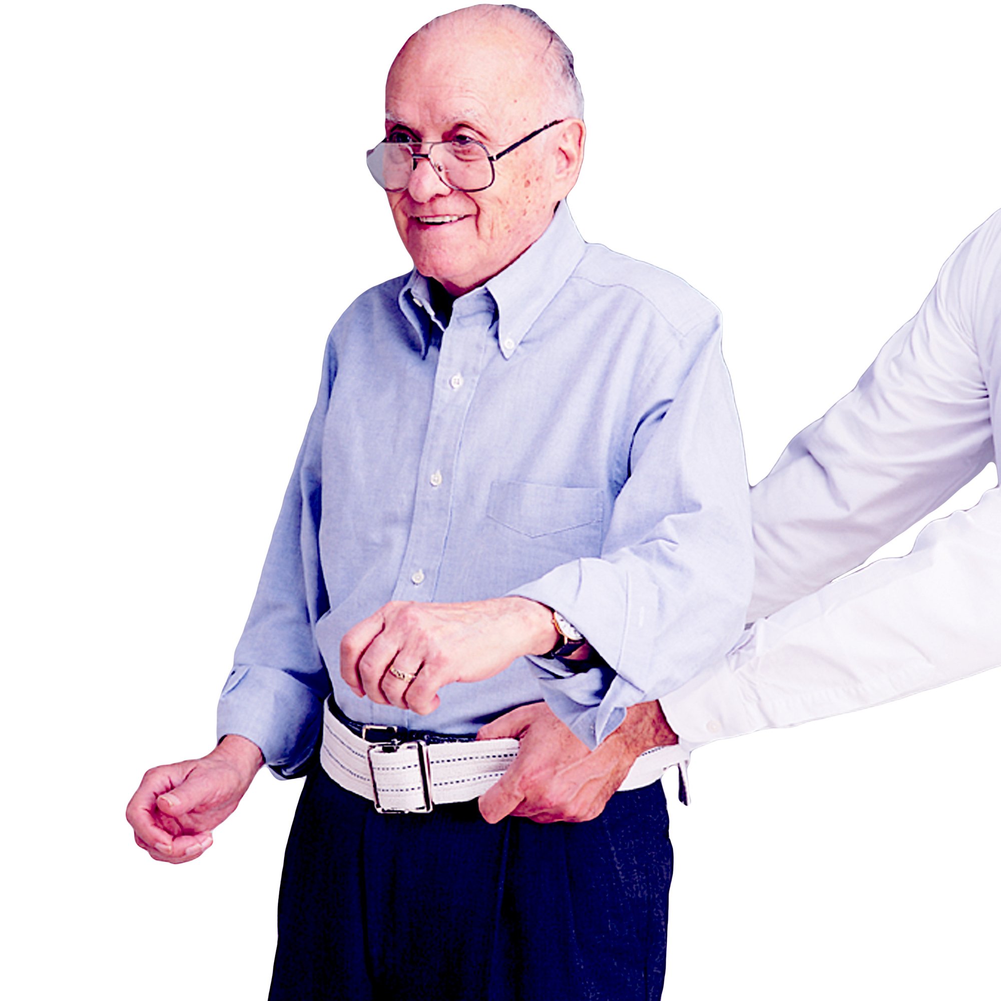 SkiL-Care™ Heavy-Duty Gait Belt with Metal Buckle, Pinstripe, 72 Inch - Image 2