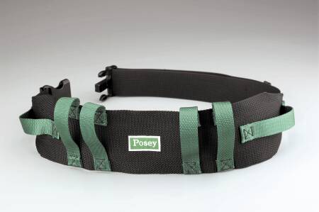 Posey® Green / Black Nylon Gait Belt with Quick Release Buckle, 28 - 55 Inches