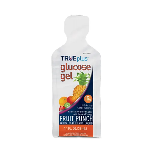 TRUEplus™ Fruit Punch Glucose Gel, 1.1-ounce Pouch