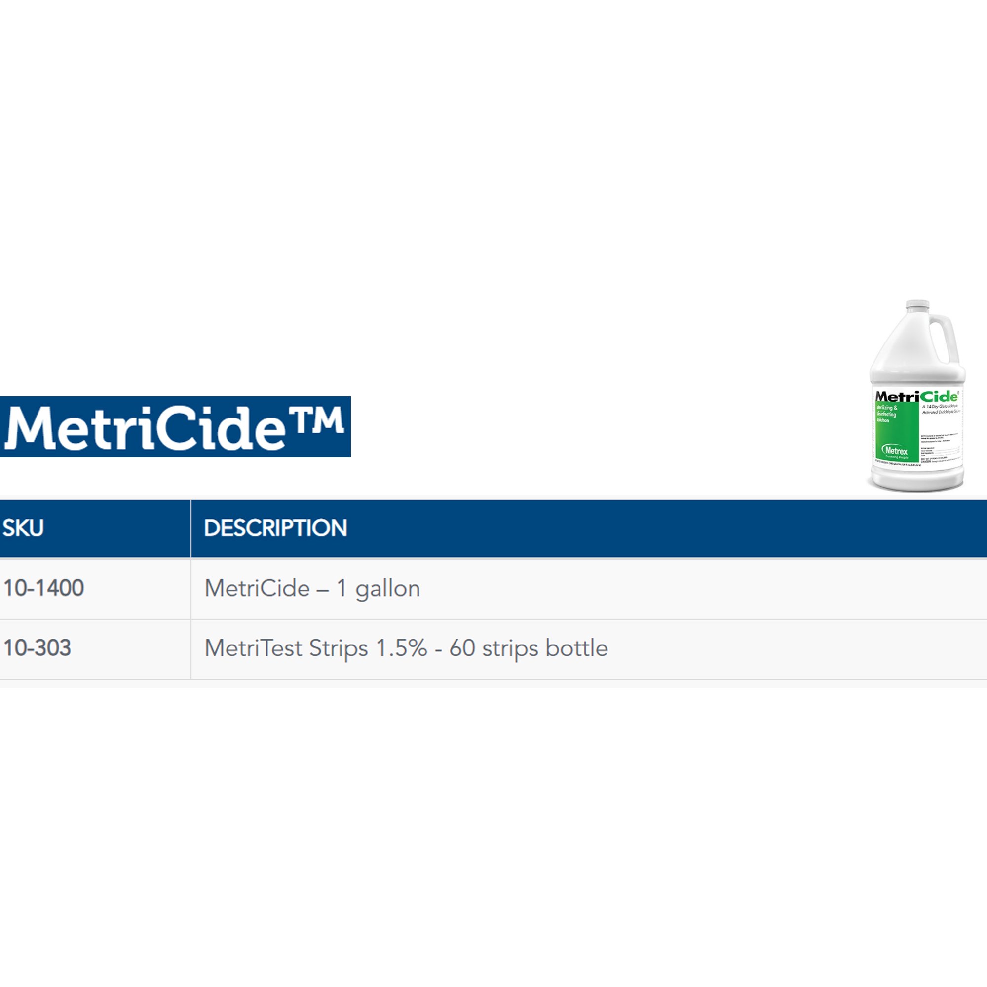 MetriCide® Glutaraldehyde High Level Disinfectant, 1-gallon Jug - Image 2