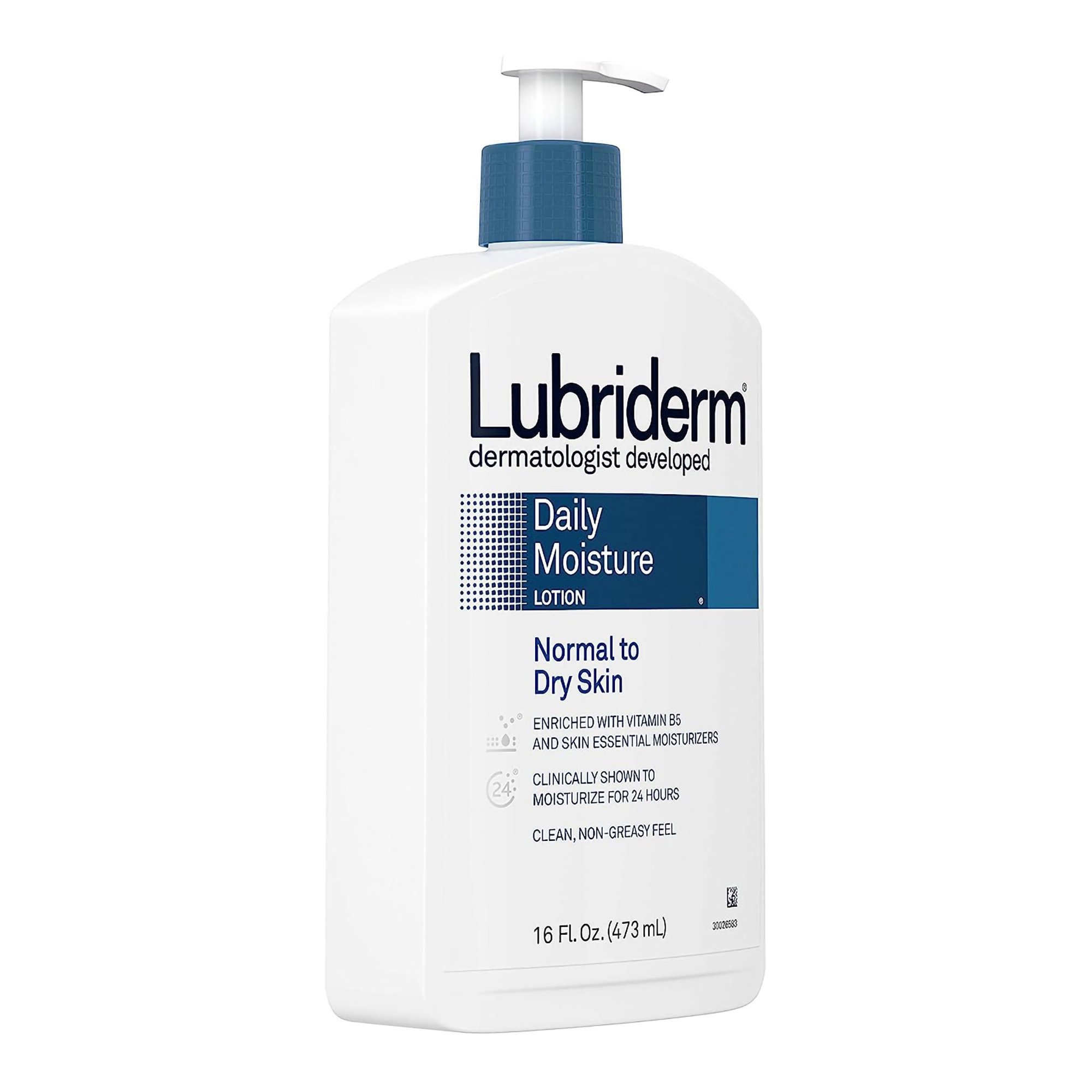 Lubriderm® Daily Moisture Lotion Unscented, 16-ounce Pump Bottle - Image 2