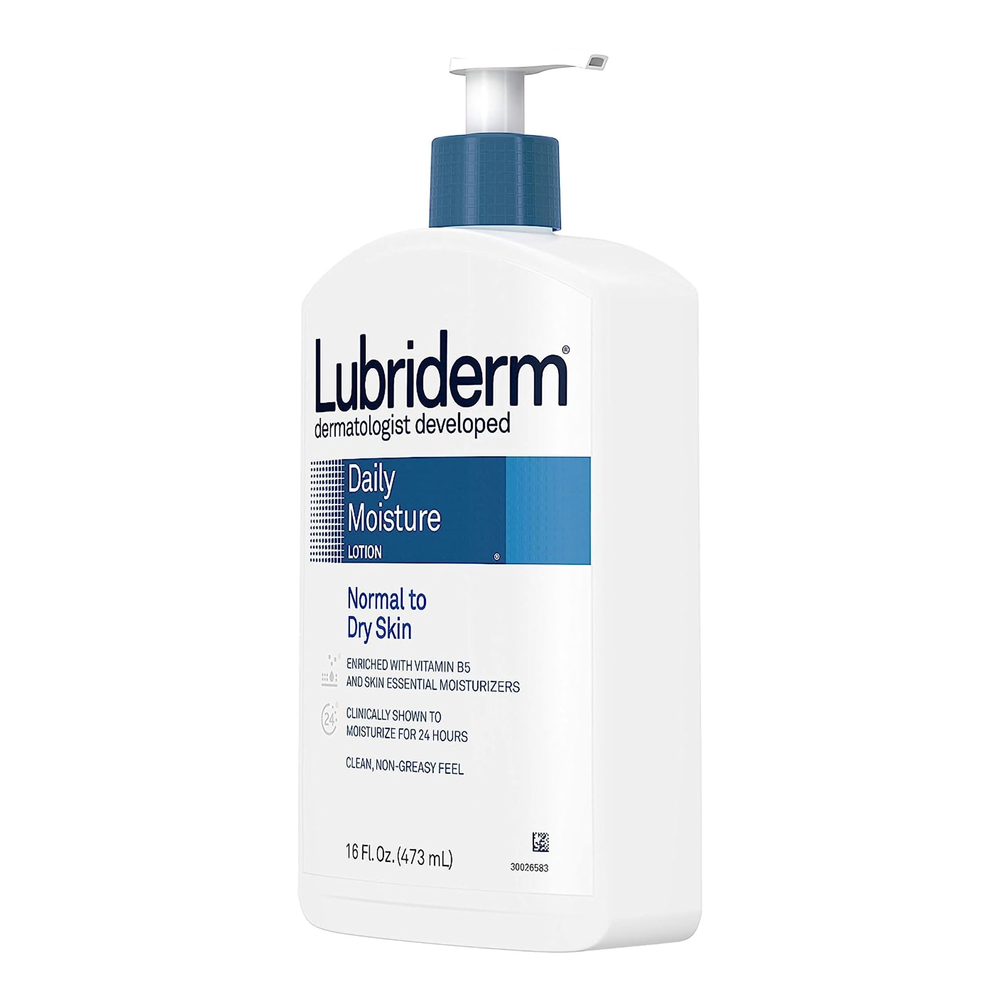Lubriderm® Daily Moisture Lotion Unscented, 16-ounce Pump Bottle - Image 3