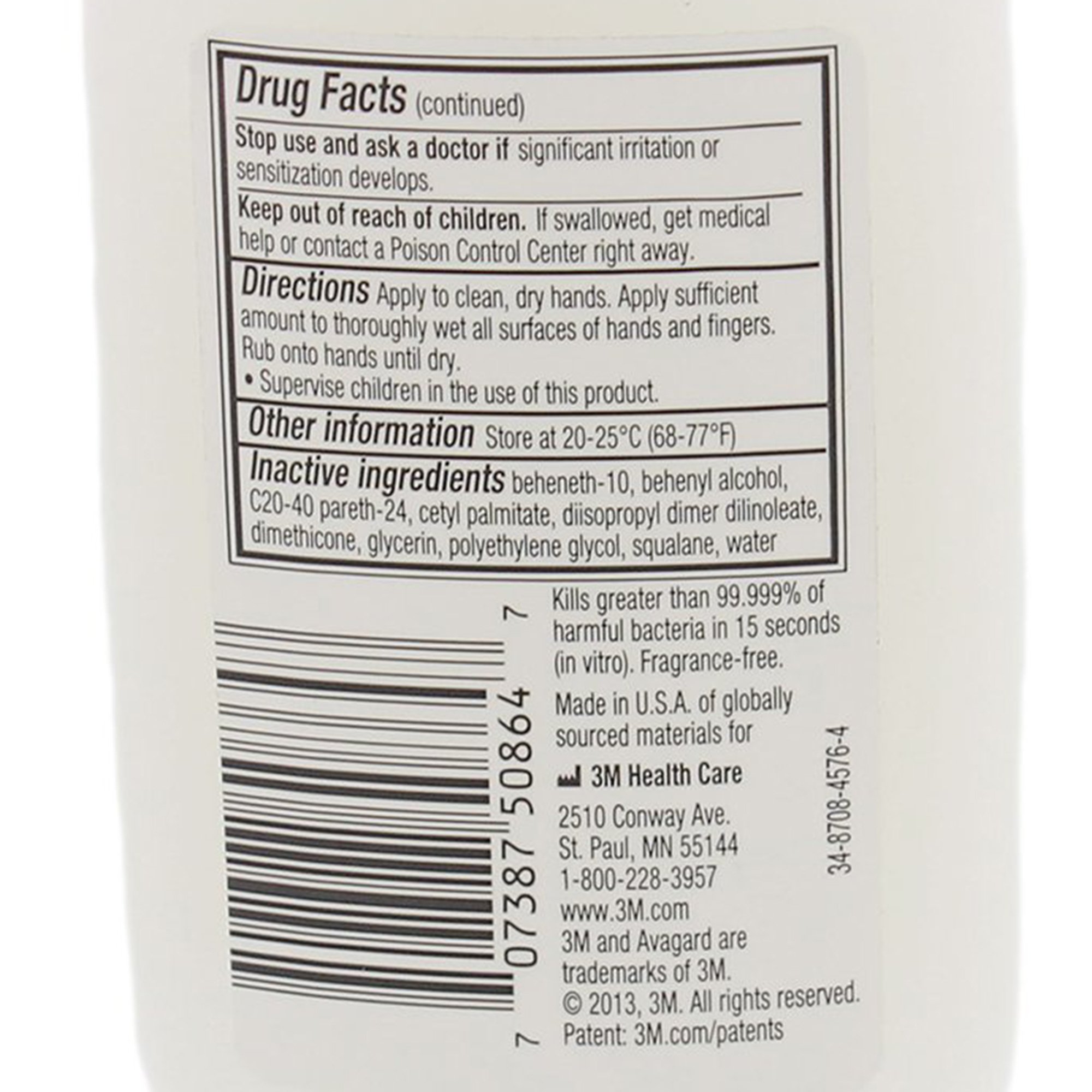 3M Avagard D Hand Antiseptic with Moisturizers, 3-ounce Bottle - Image 4