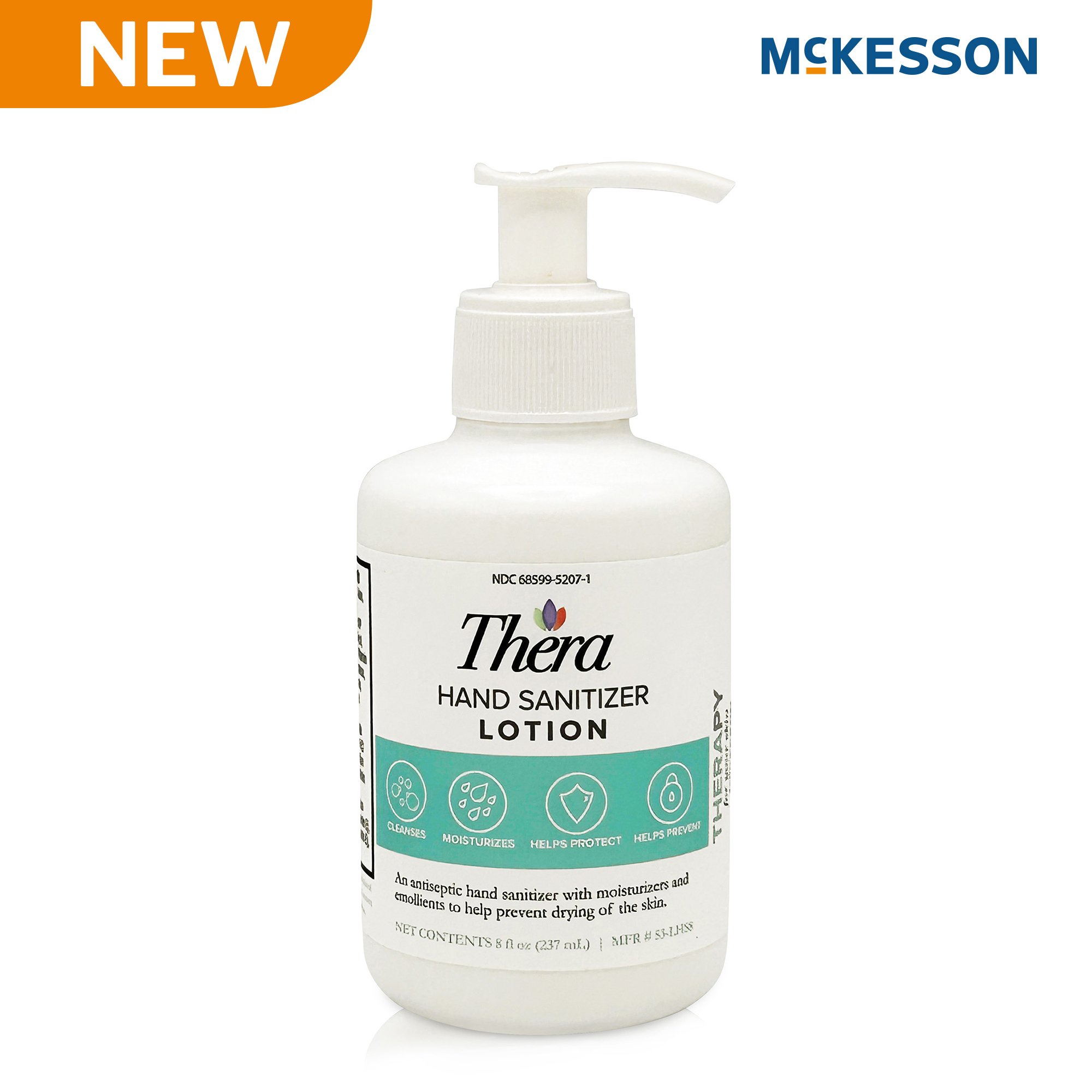 McKesson Thera® Hand Sanitizer Moisturizer Lotion, 8-ounce Pump Bottle