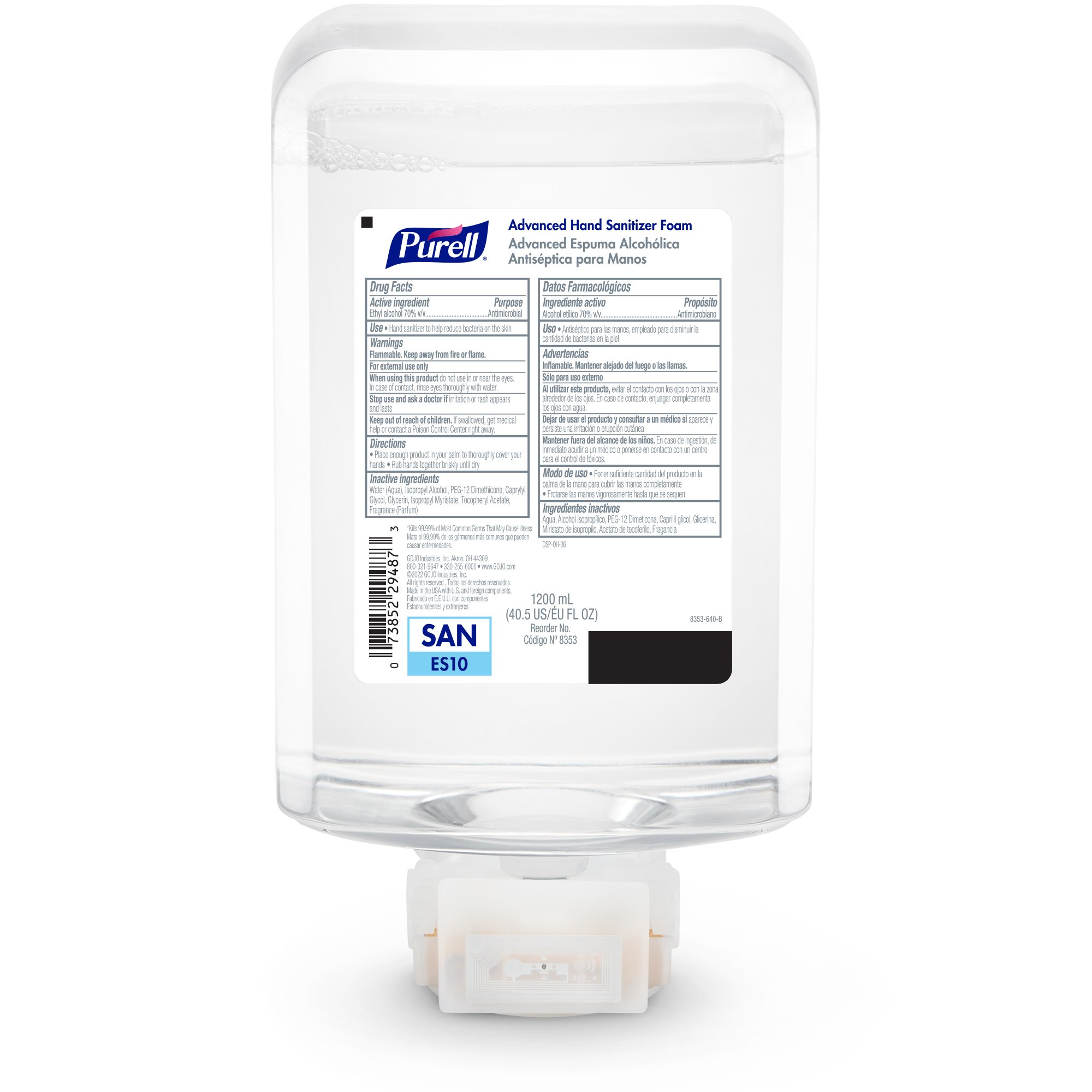 Purell® Advanced 70% Ethyl Alcohol Hand Sanitizer, 1200 mL Dispenser Refill - Image 4