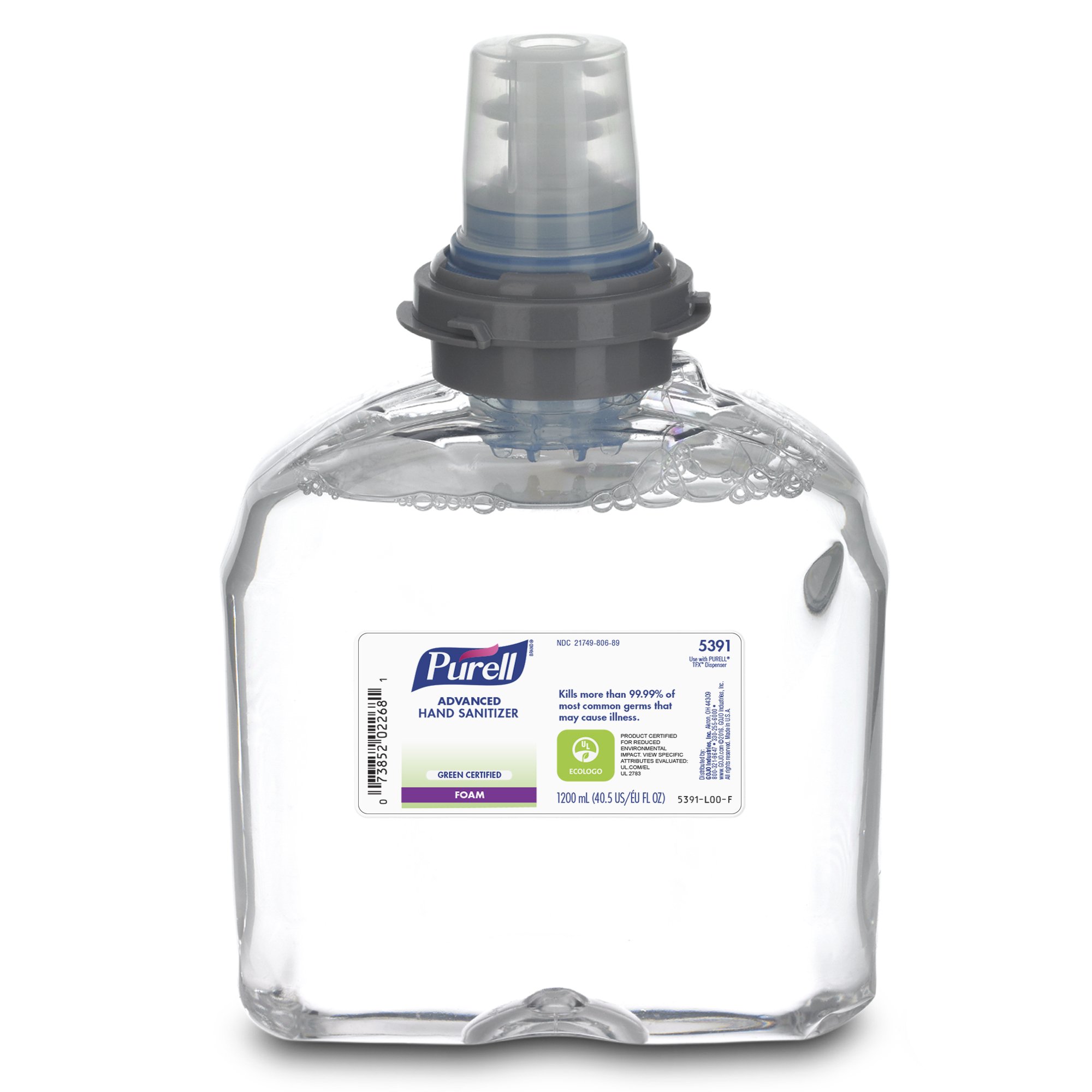 Purell® Advanced Ethyl Alcohol Hand Sanitizer, 1,200 mL Dispenser Refill Bottle