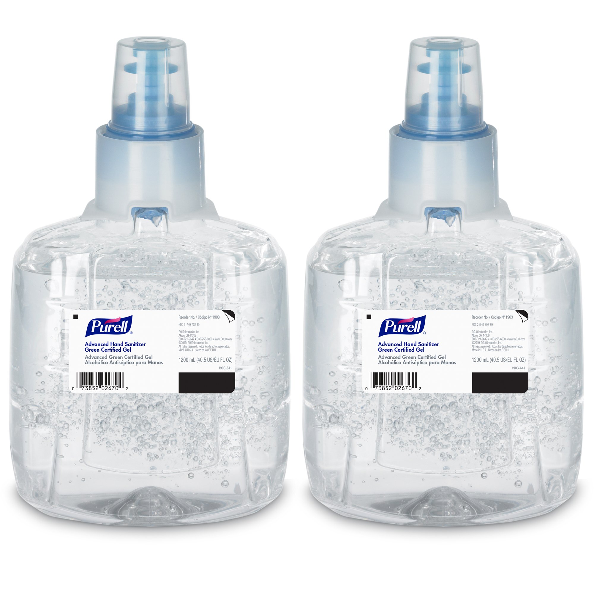 Purell® Advanced Hand Sanitizer 1,200 mL 70% Ethyl Alcohol Gel Green Certified - Image 3