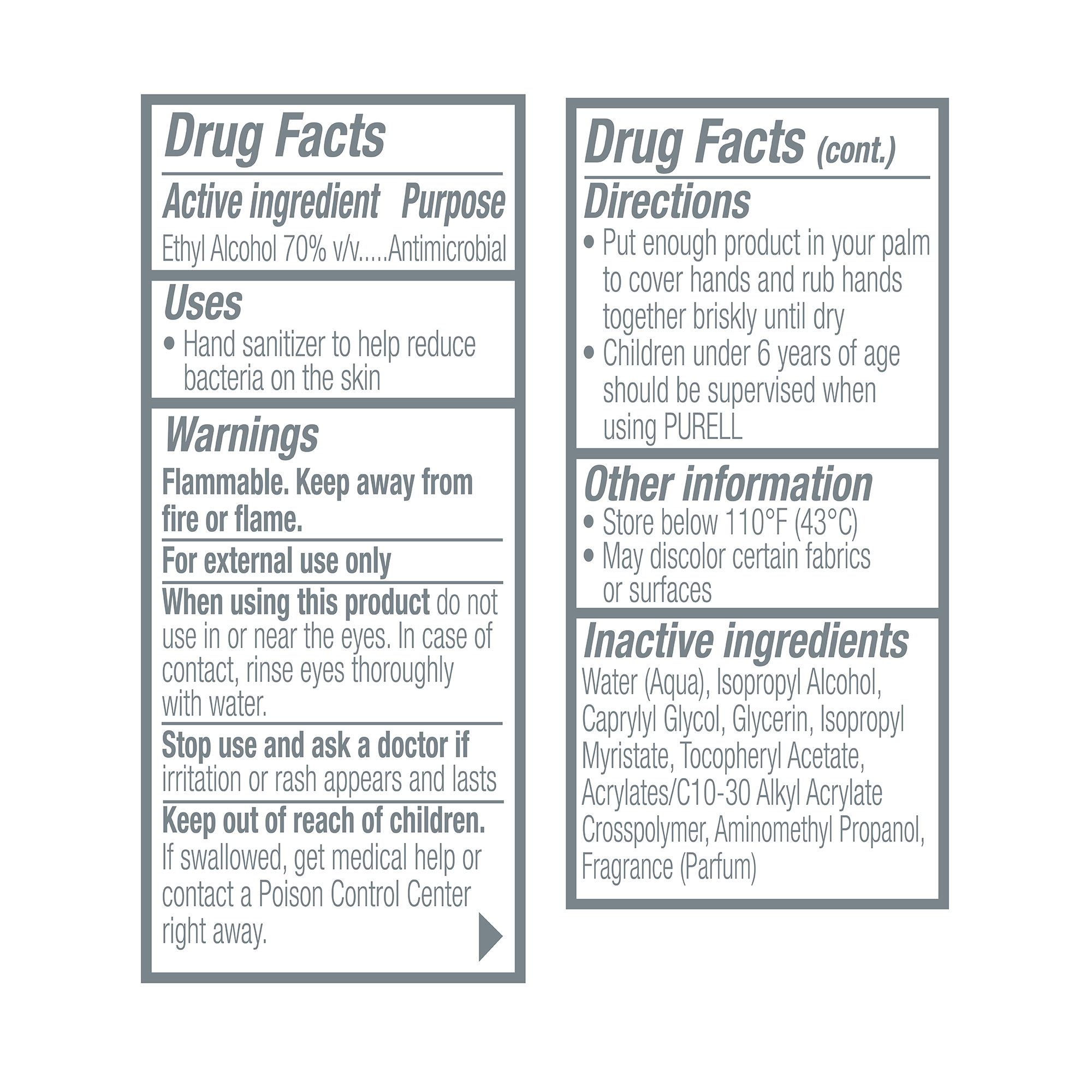 Purell® Advanced Hand Sanitizer 70% Ethyl Alcohol Gel, 2-ounce Pump Bottle - Image 4