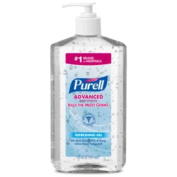 Purell® Advanced Hand Sanitizer 70% Ethyl Alcohol Gel, Pump Bottle, 20 ounce