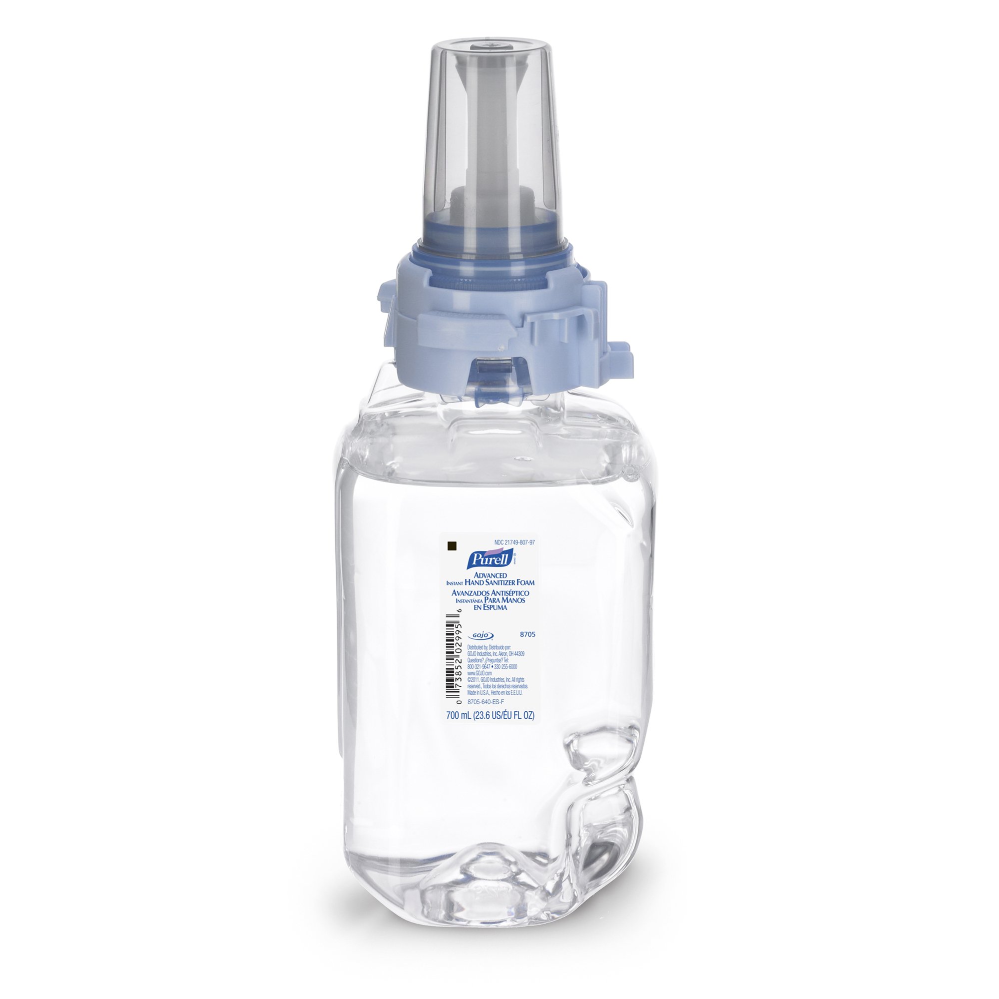 Purell® Advanced Hand Sanitizer Foam, Ethyl Alcohol, Refill Bottle, 70%, 700 mL