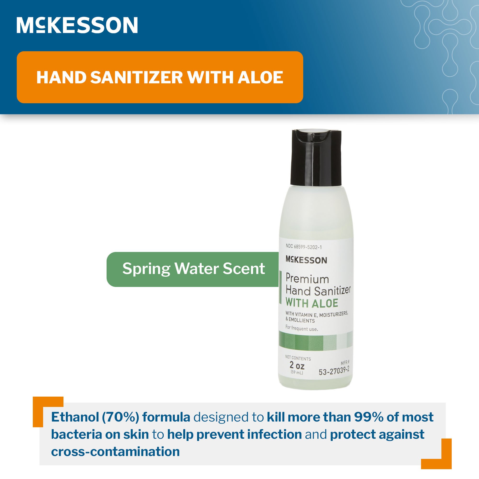 McKesson Premium Hand Sanitizer With Aloe, Ethyl Alcohol Gel - Image 3