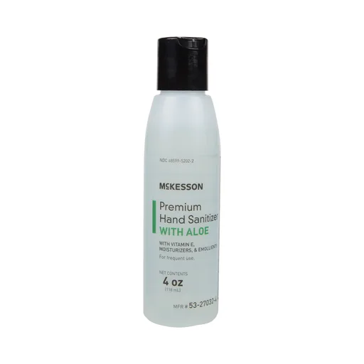 McKesson Premium Hand Sanitizer With Aloe, Ethyl Alcohol Gel, 4-ounce Bottle