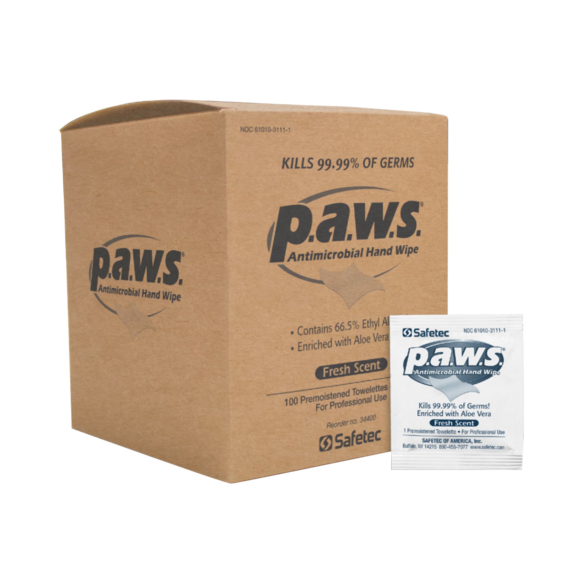 P.A.W.S. Hand Sanitizing Wipes, Individual Packets - Image 4