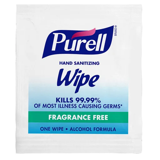 Purell® Hand Sanitizing Wipe, Ethyl Alcohol, Individual Packet