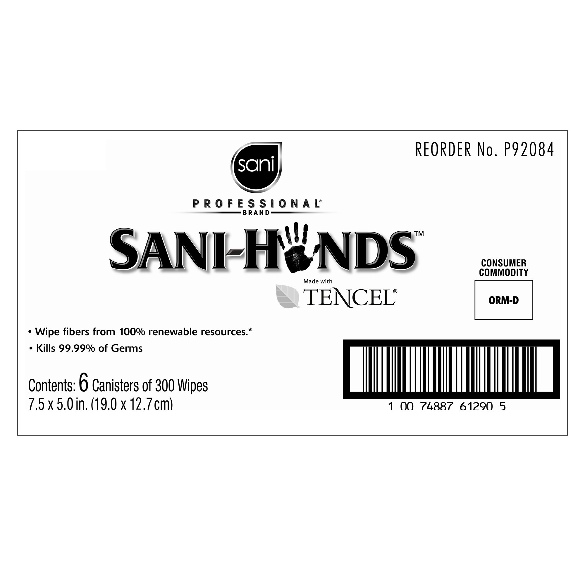 Sani-Hands Unscented Instant Hand Wipes - Image 3