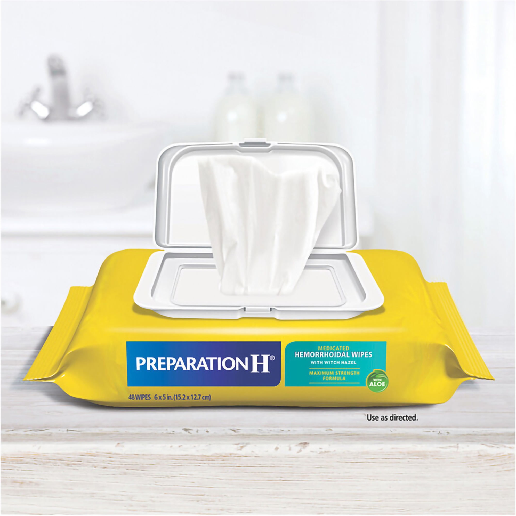 Preparation H® Medicated Hemorrhoidal Wipes w/ Witch Hazel & Aloe, Max Strength - Image 5