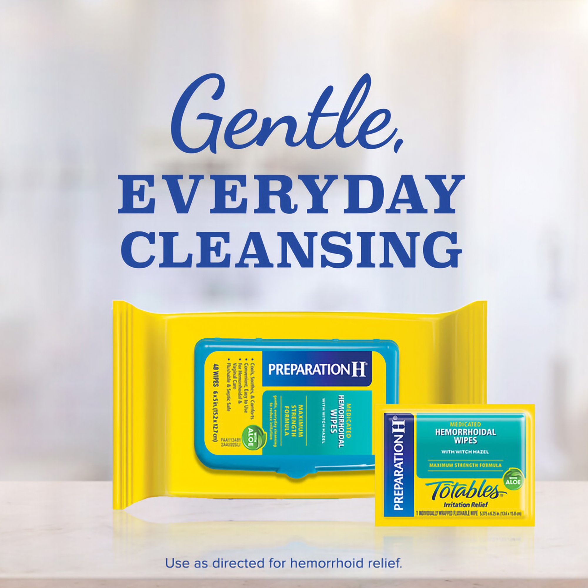 Preparation H® Medicated Hemorrhoidal Wipes w/ Witch Hazel & Aloe, Max Strength - Image 7