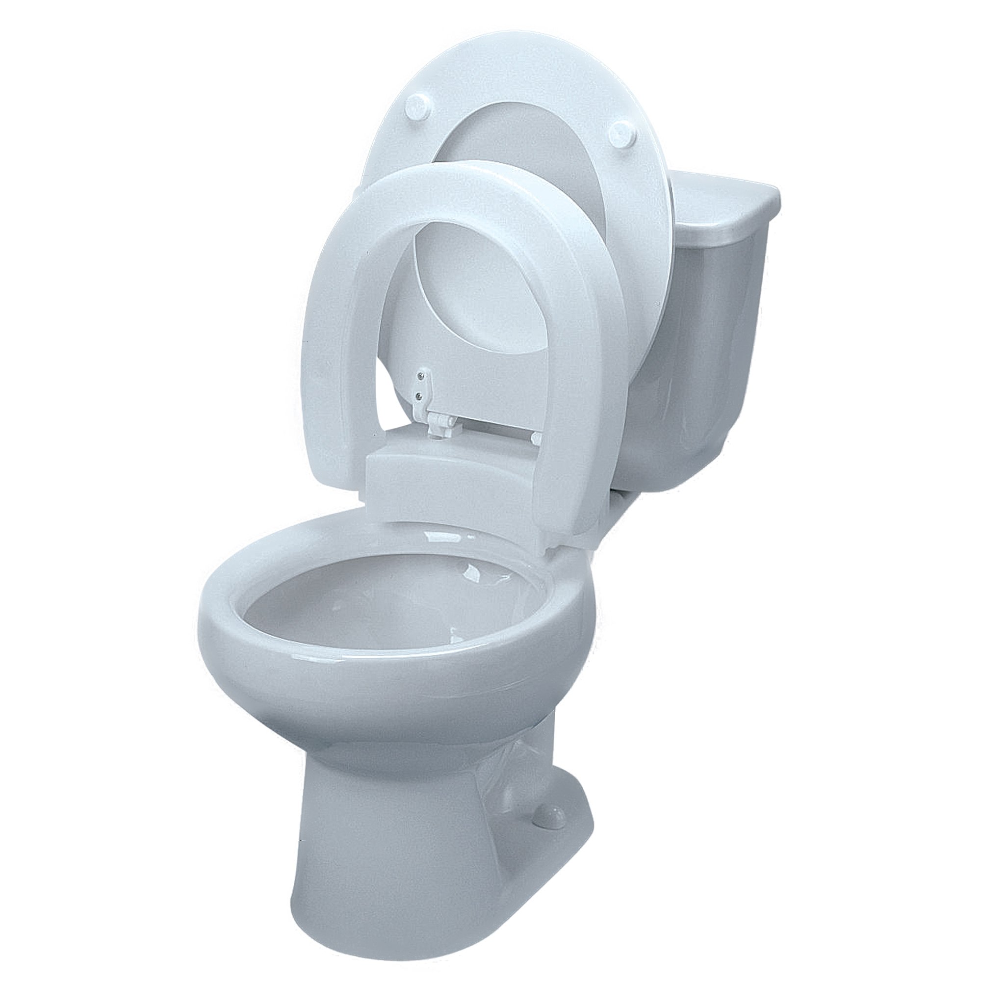 Maddak Tall-ette® Toilet Seat - Standard, Hinged, White, 350 lbs. Capacity - Image 3