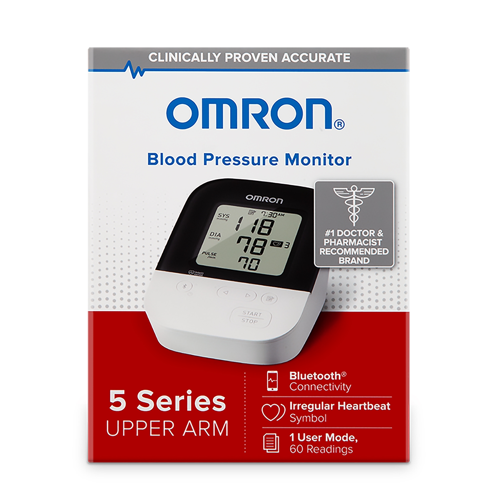 Omron 5 Series Digital Blood Pressure Monitoring Unit, Adult, Large Cuff - Image 2