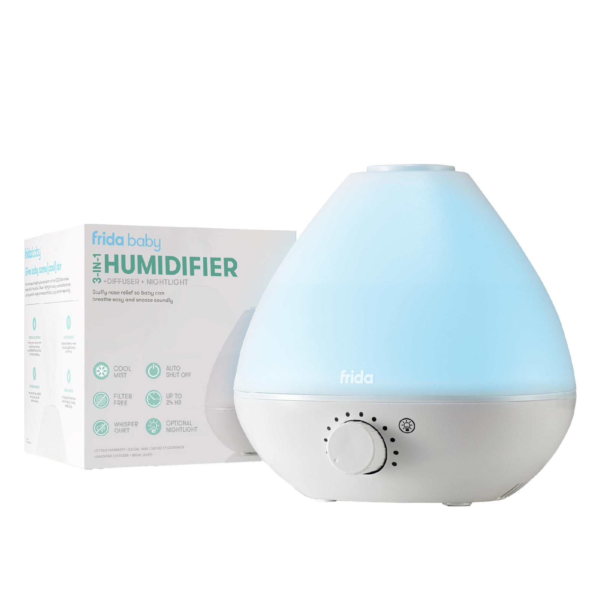 BreatheFrida Humidifier with Deiffuser and Nightlight