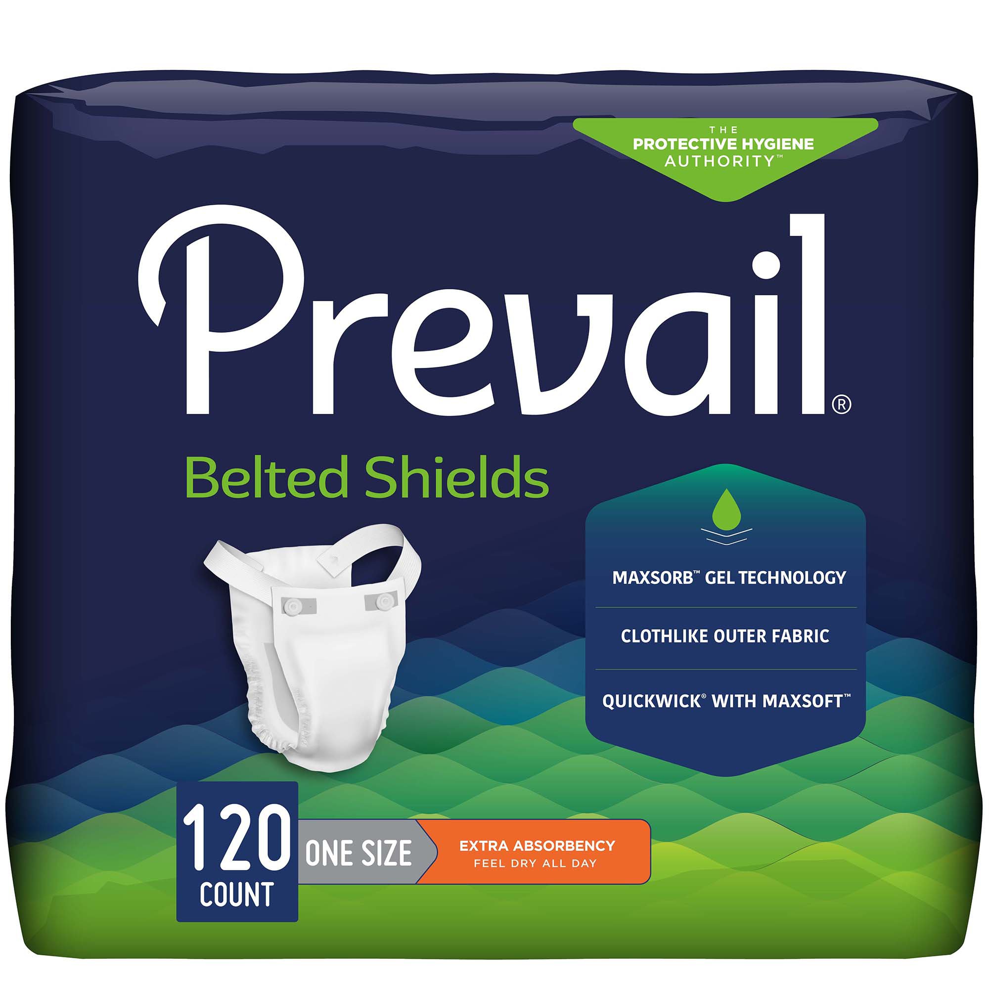Prevail® Belted Shields Incontinence Belted Undergarment, One Size Fits Most - Image 2