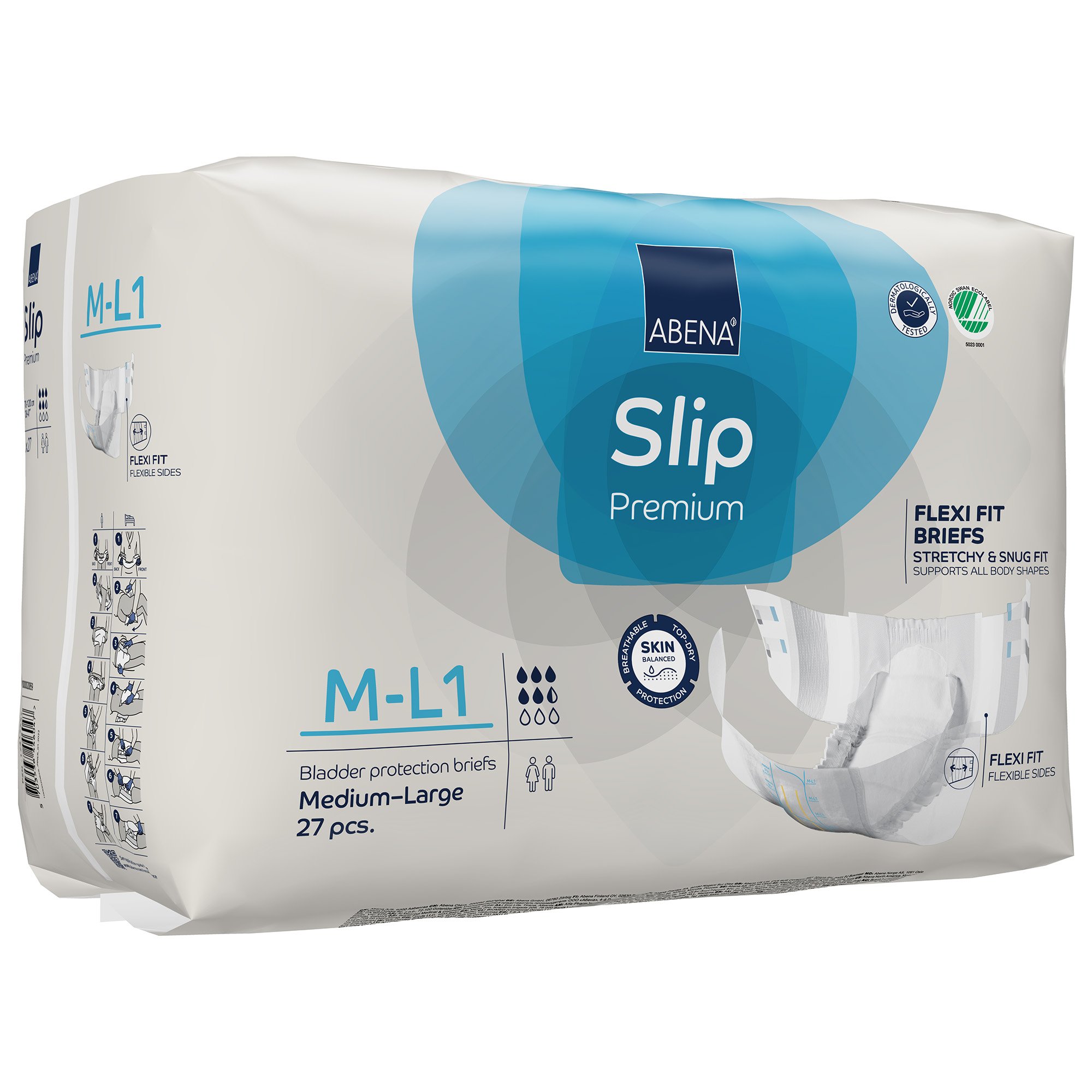 Abena® Slip Premium Flexi Fit Incontinence Briefs, M-L1 - Image 4