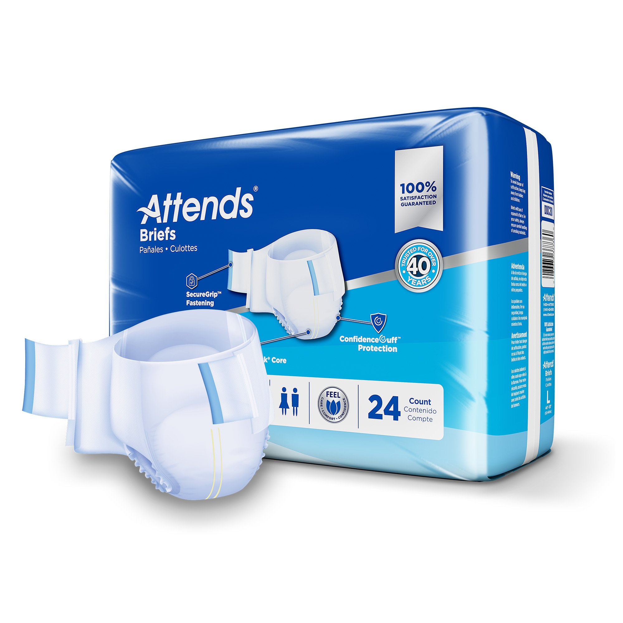 Attends® Advanced Briefs, Large - Image 2