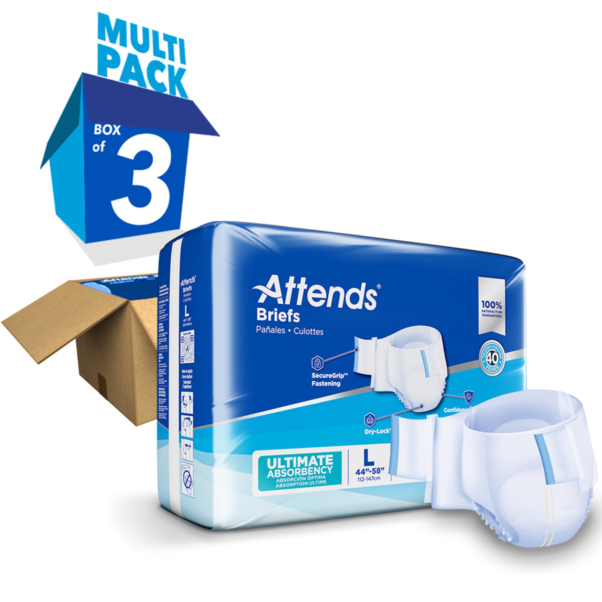 Attends® Advanced Briefs, Large - Image 8