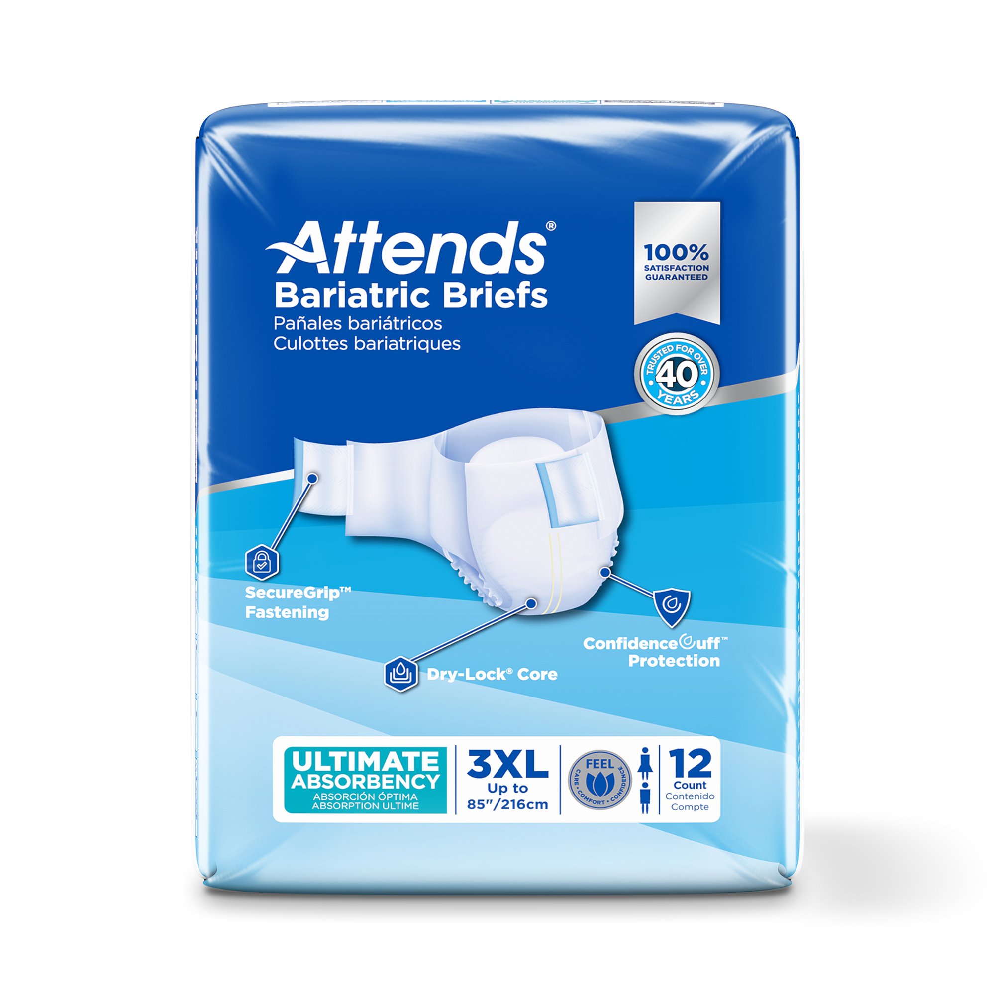 Attends® Bariatric Briefs, 3X-Large - Image 3