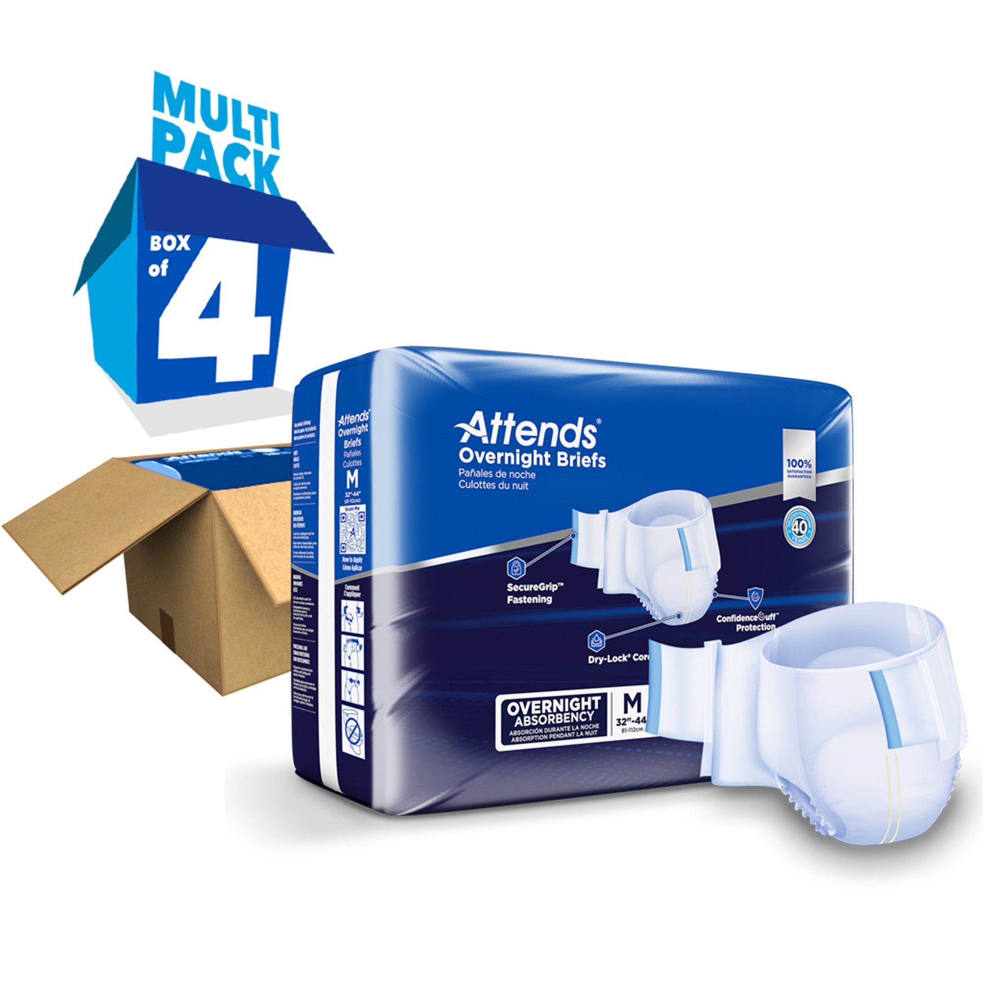 Attends® Briefs with Overnight Protection, Medium - Image 7