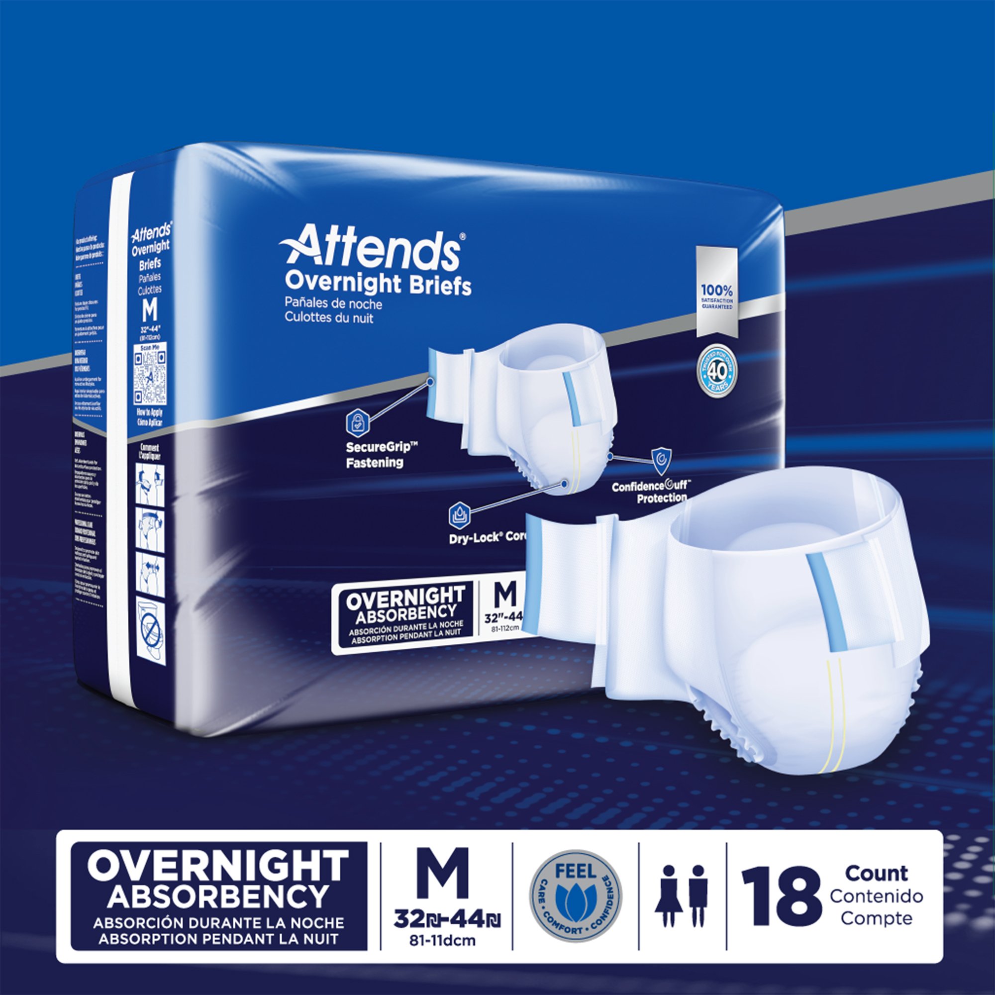 Attends® Briefs with Overnight Protection, Medium - Image 8