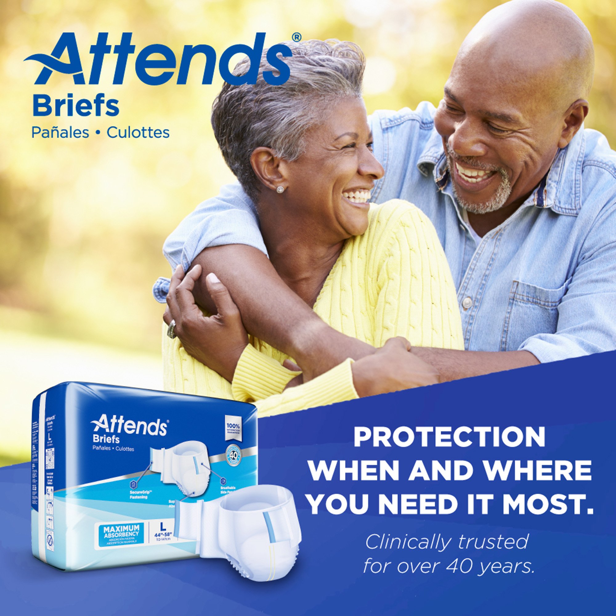 Attends® Briefs, Adult, Large, Heavy Absorbency, Disposable - Image 10