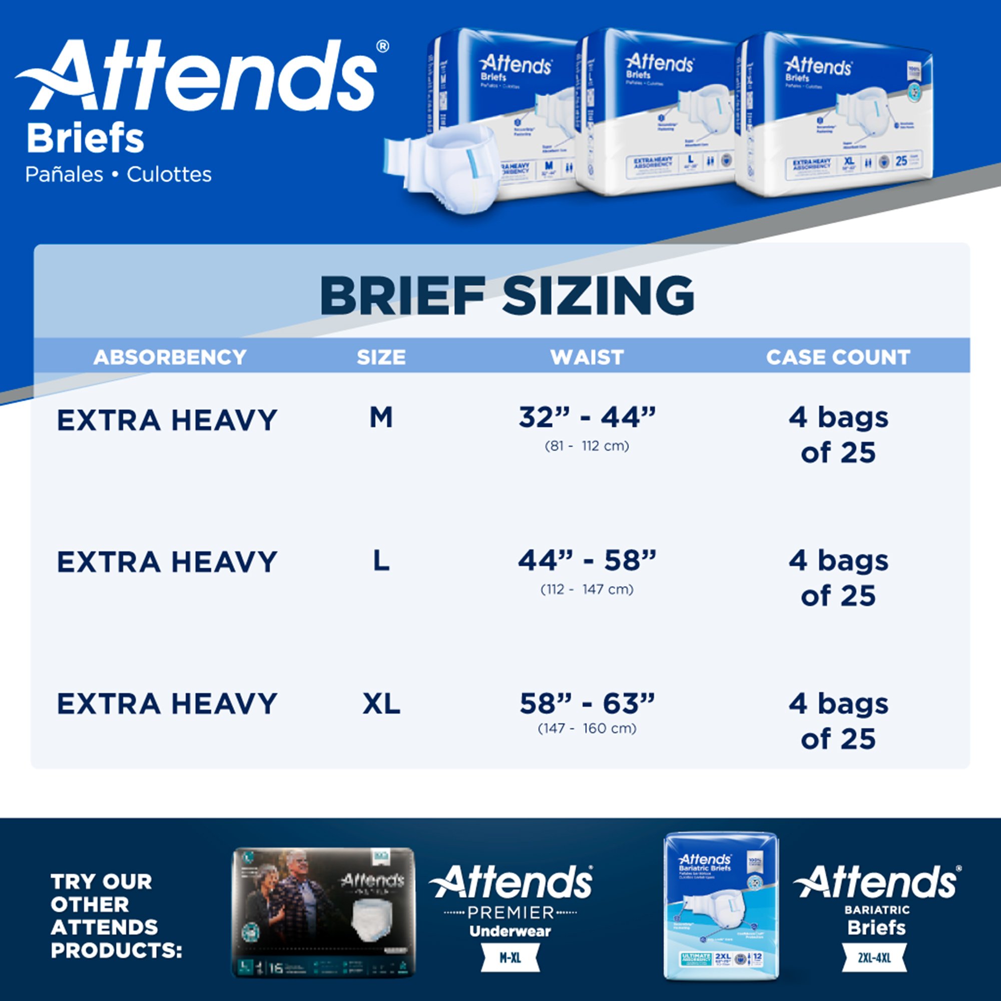 Attends® Extra Heavy Absorbency Briefs, Large - Image 6