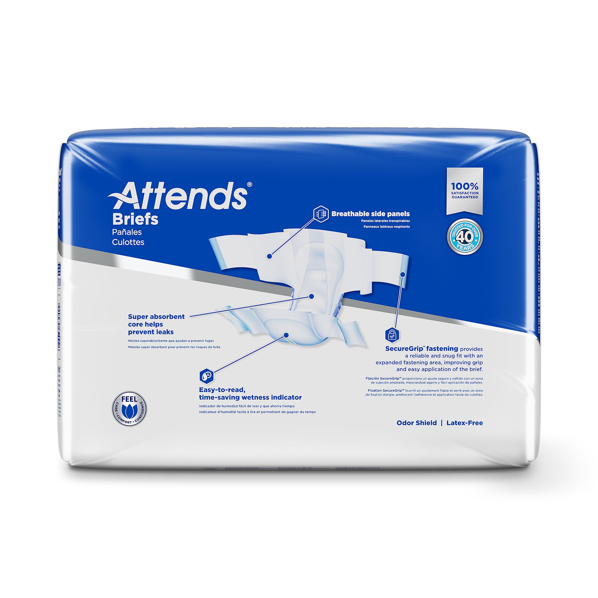 Attends® Extra Heavy Absorbency Briefs, Large - Image 4